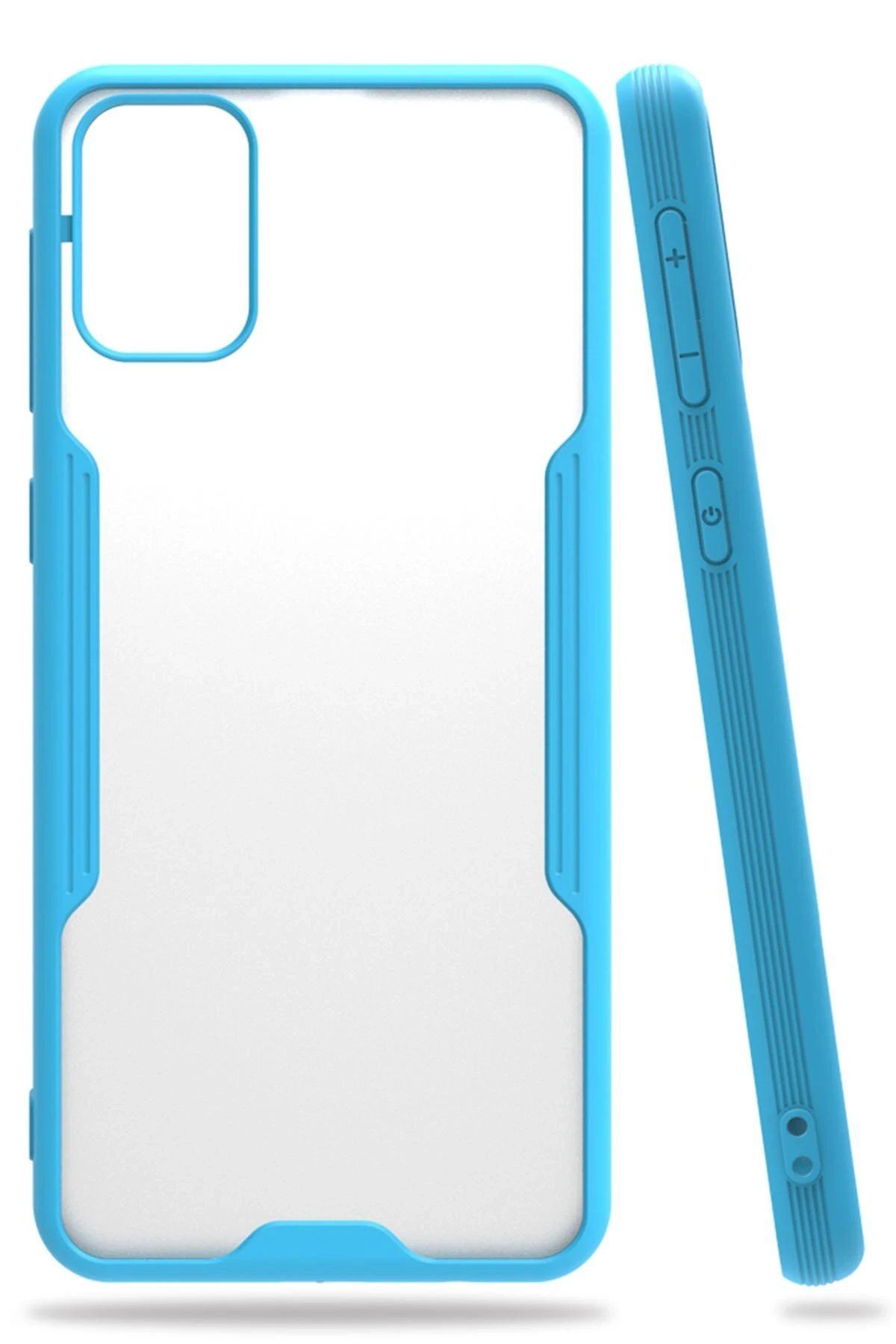 CepteToptan Newface Samsung Galaxy M31 Kılıf Platin Silikon - Mavi
