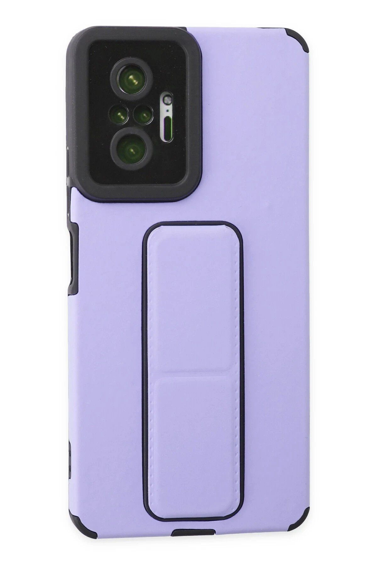 nerede bulurum Newface Xiaomi Redmi Note 10 Pro Kılıf Mega Standlı Silikon - Lila