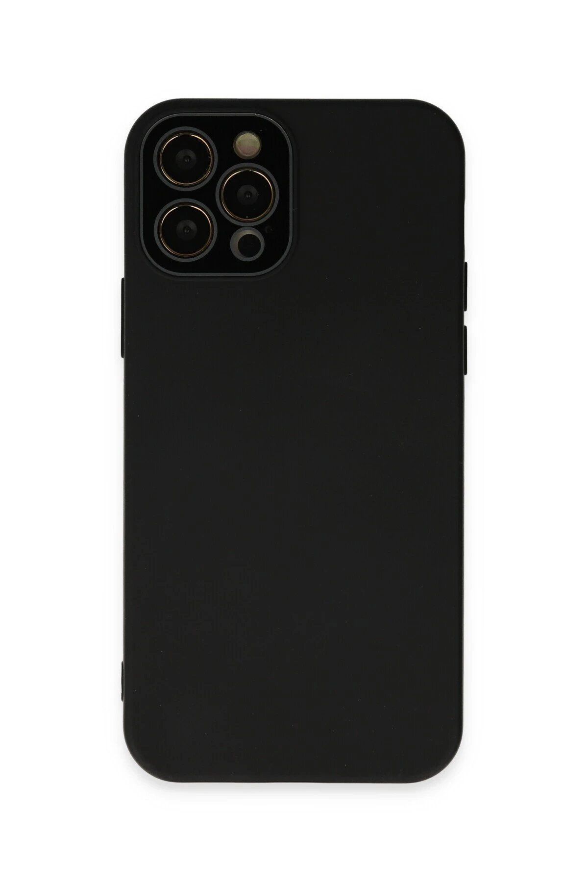 CepteToptan Newface iPhone 12 Pro Kılıf Lansman Glass Kapak - Siyah