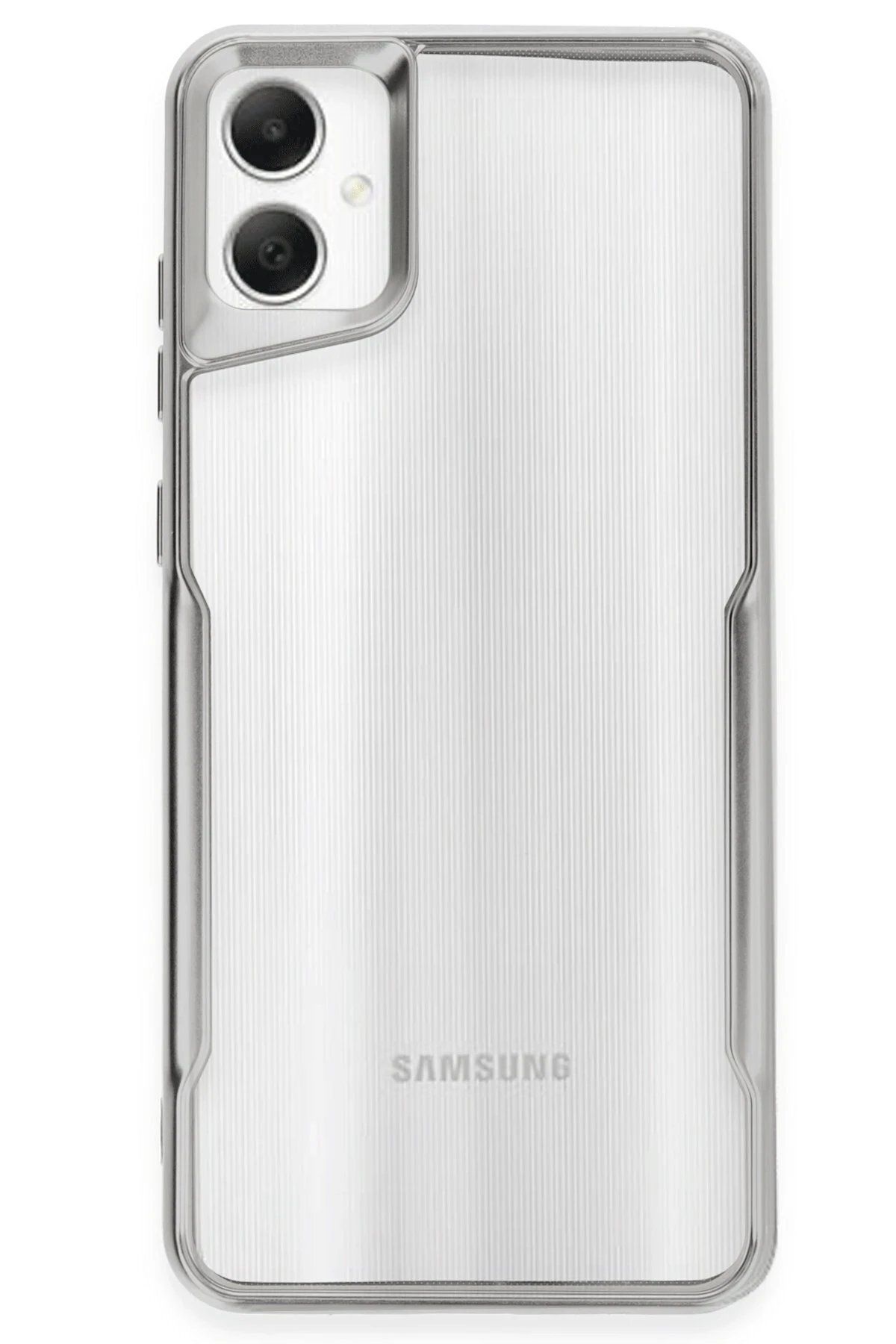 BIGBOYCL Samsung Galaxy A05 Kılıf Boyi Silikon Kapak - Gümüş – Darbe Koruma