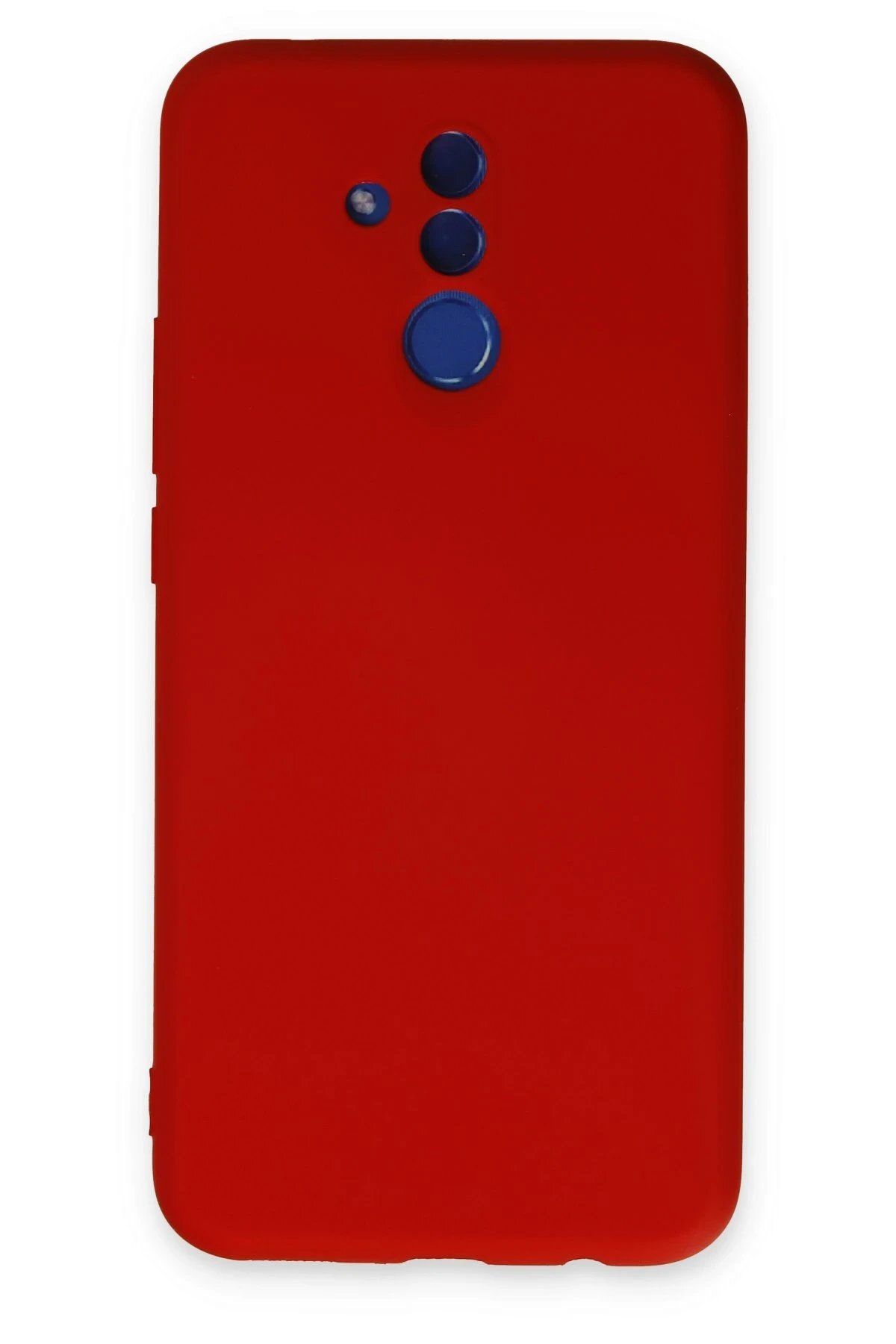 CepteToptan Newface Huawei Mate 20 Lite Kılıf Nano içi Kadife Silikon - Kırmızı