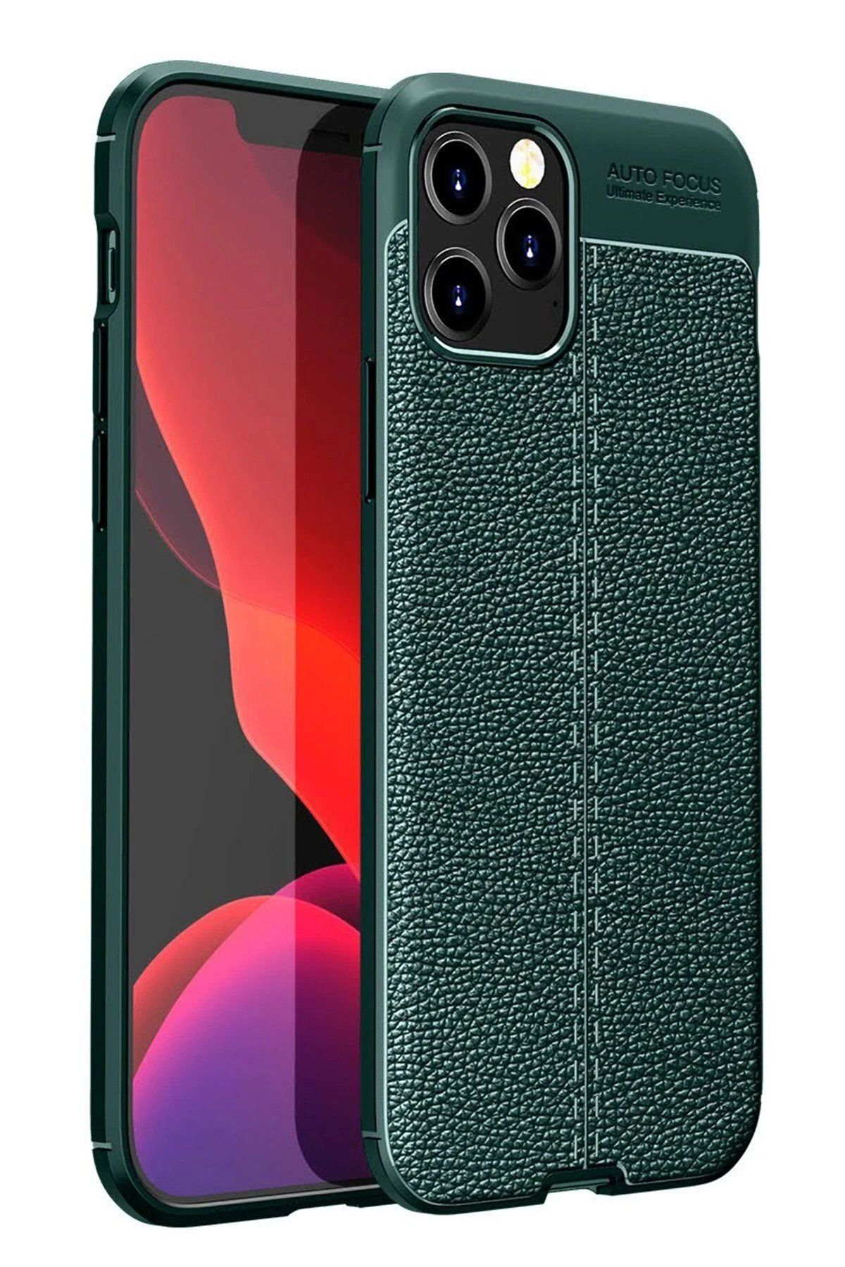CepteToptan Newface iPhone 12 Pro Max Kılıf Auto Focus Kapak - Yeşil