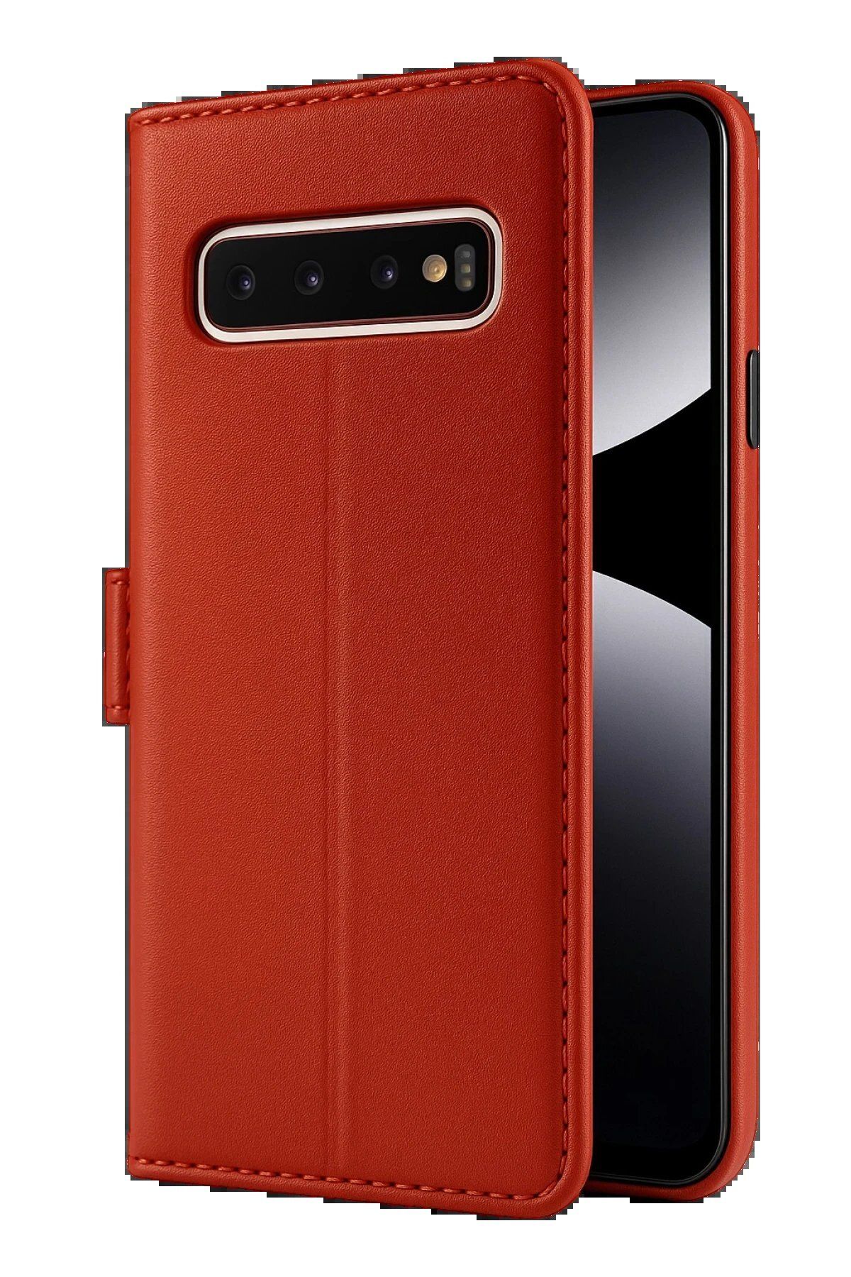 CepteToptan Newface Samsung Galaxy S10 Plus Trend S Plus Kapaklı Kılıf - Kırmızı