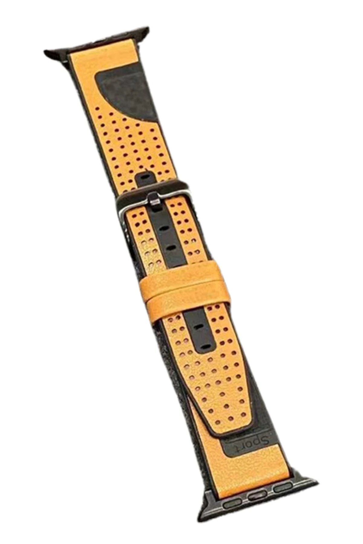 CepteToptan Movenchy Watch 45mm Uyumlu Buff Deri Kordon - Taba