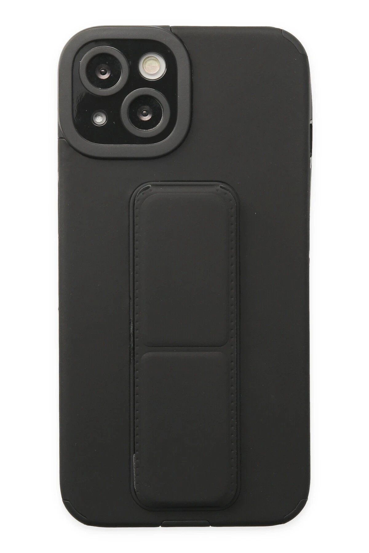 CepteToptan Newface iPhone 14 Plus Kılıf Mega Standlı Silikon - Siyah