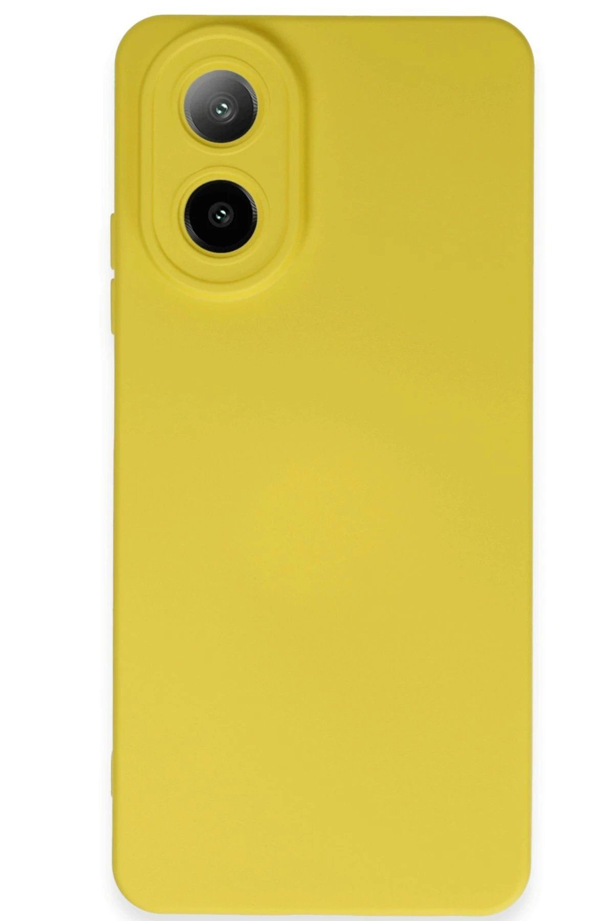 CepteToptan Newface Oppo A38 Kılıf Nano içi Kadife Silikon - Sarı