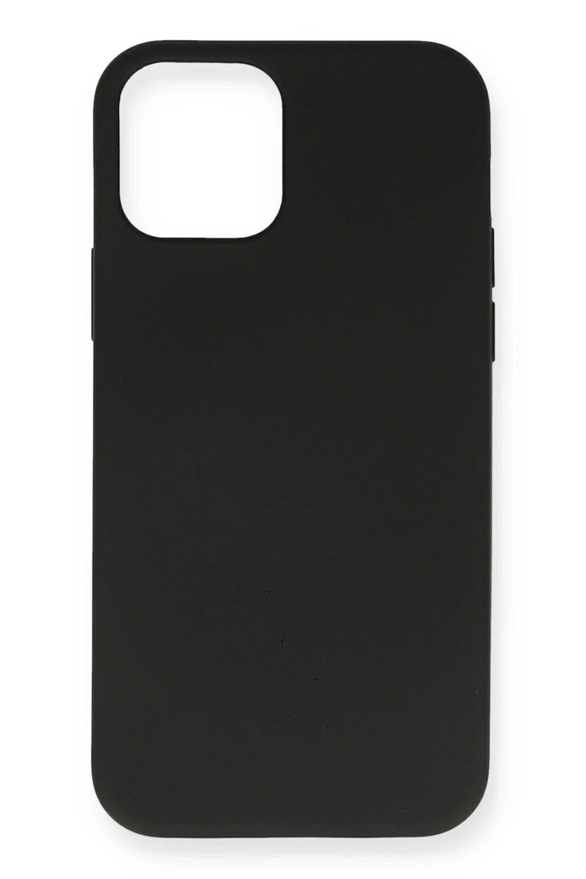 CepteToptan Newface iPhone 12 Kılıf Nano içi Kadife Silikon- Siyah