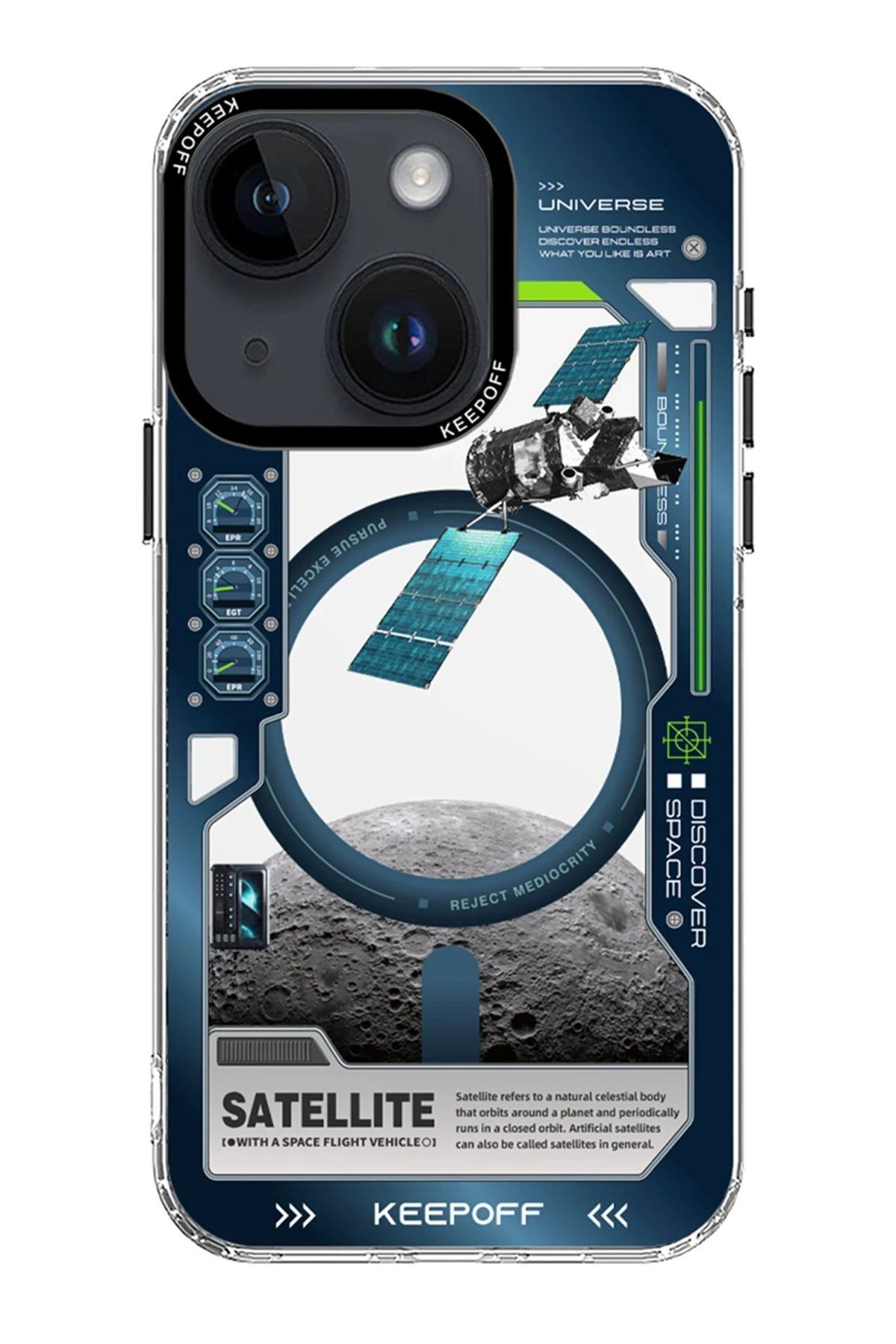CepteToptan Keep Off iPhone 15 Aerospace Magsafe Kapak - Satellite