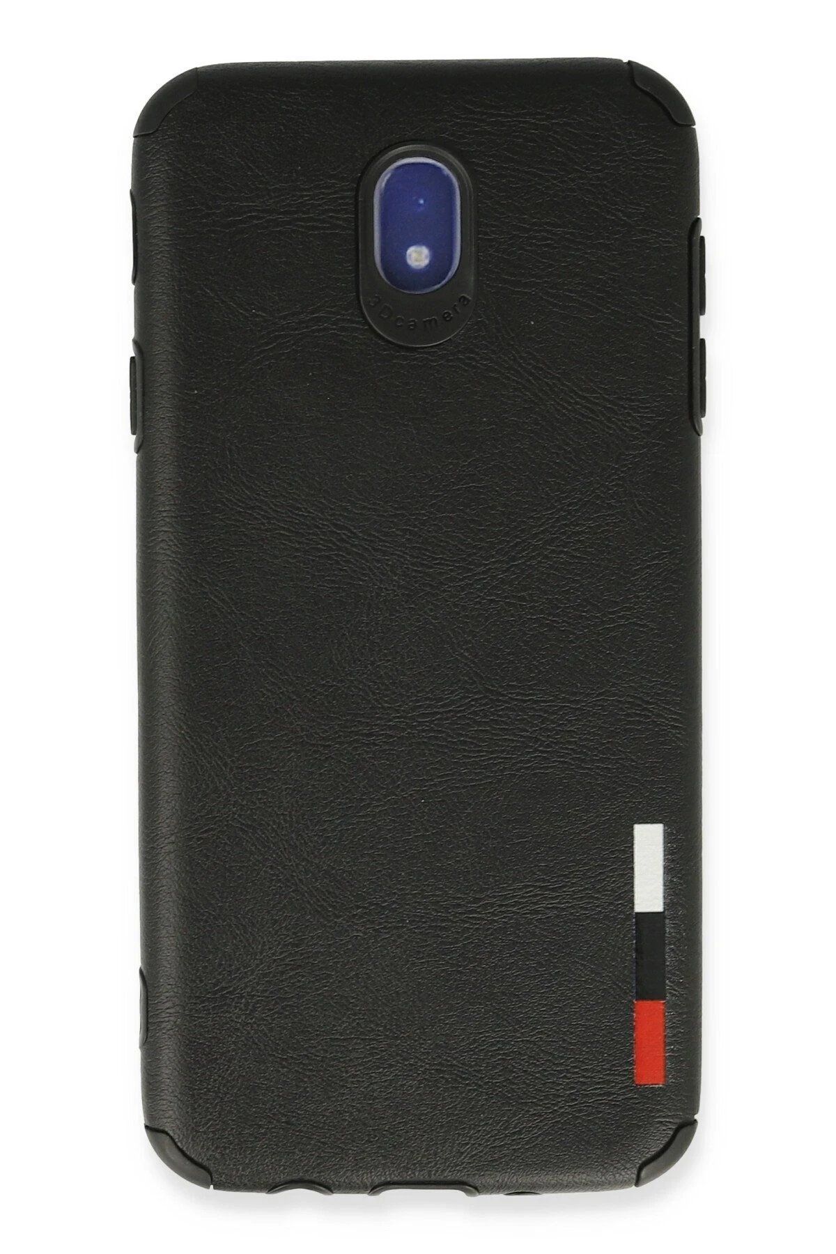 CepteToptan Newface Samsung Galaxy J7 Pro / J730 Kılıf Loop Deri Silikon - Siyah