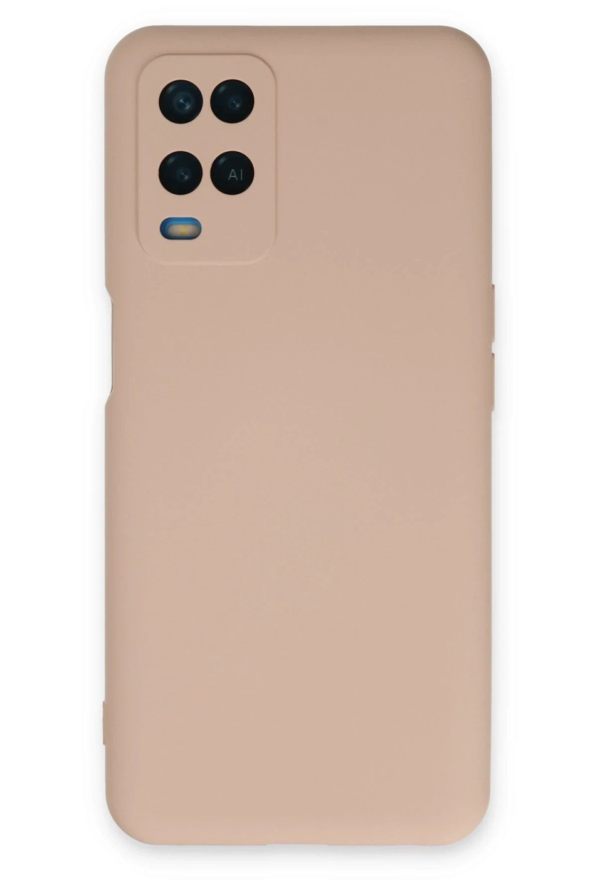 CepteToptan Newface Oppo A54 4G Kılıf Nano içi Kadife Silikon - Pudra