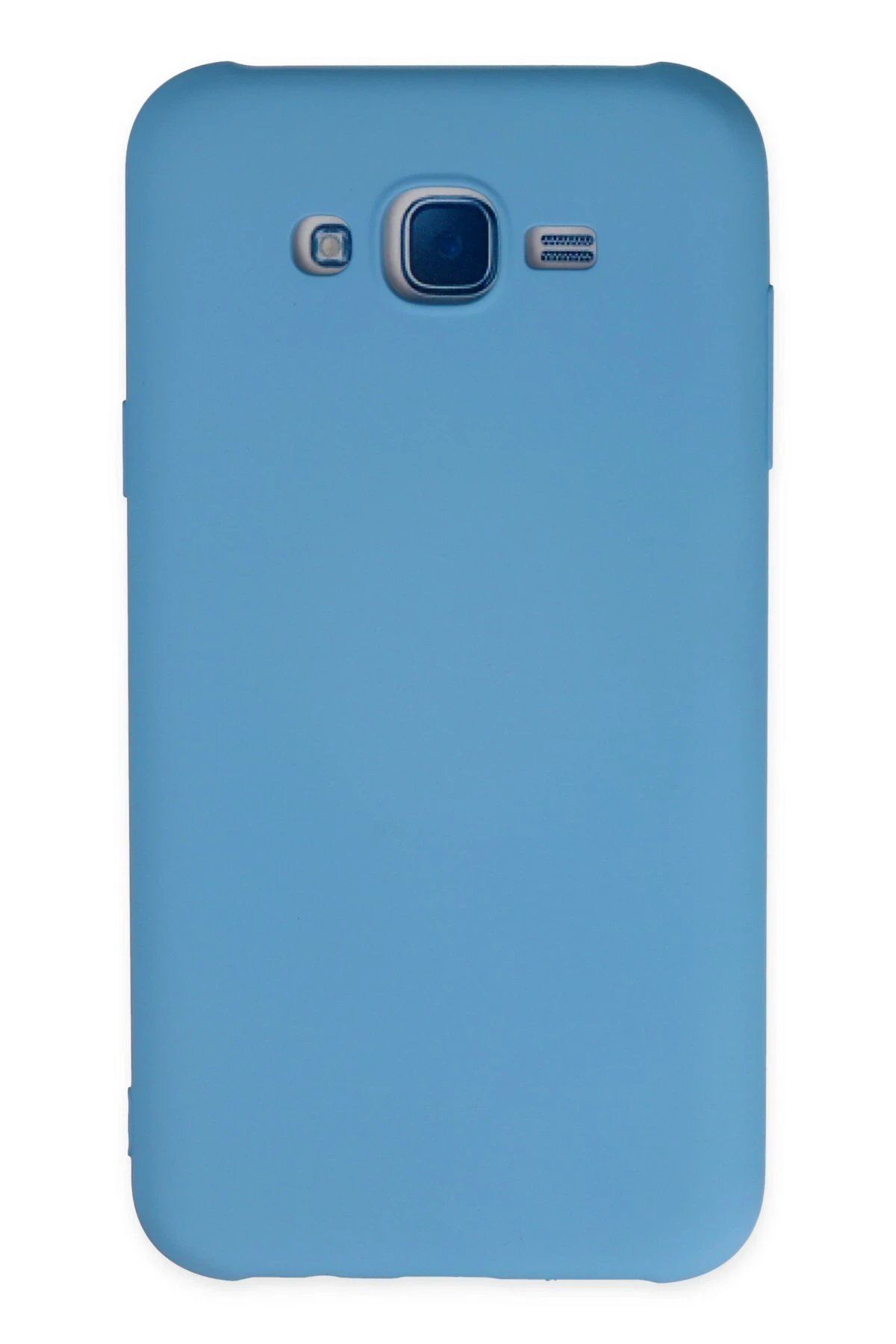 CepteToptan Newface Samsung Galaxy J7 Kılıf Nano içi Kadife Silikon - Mavi
