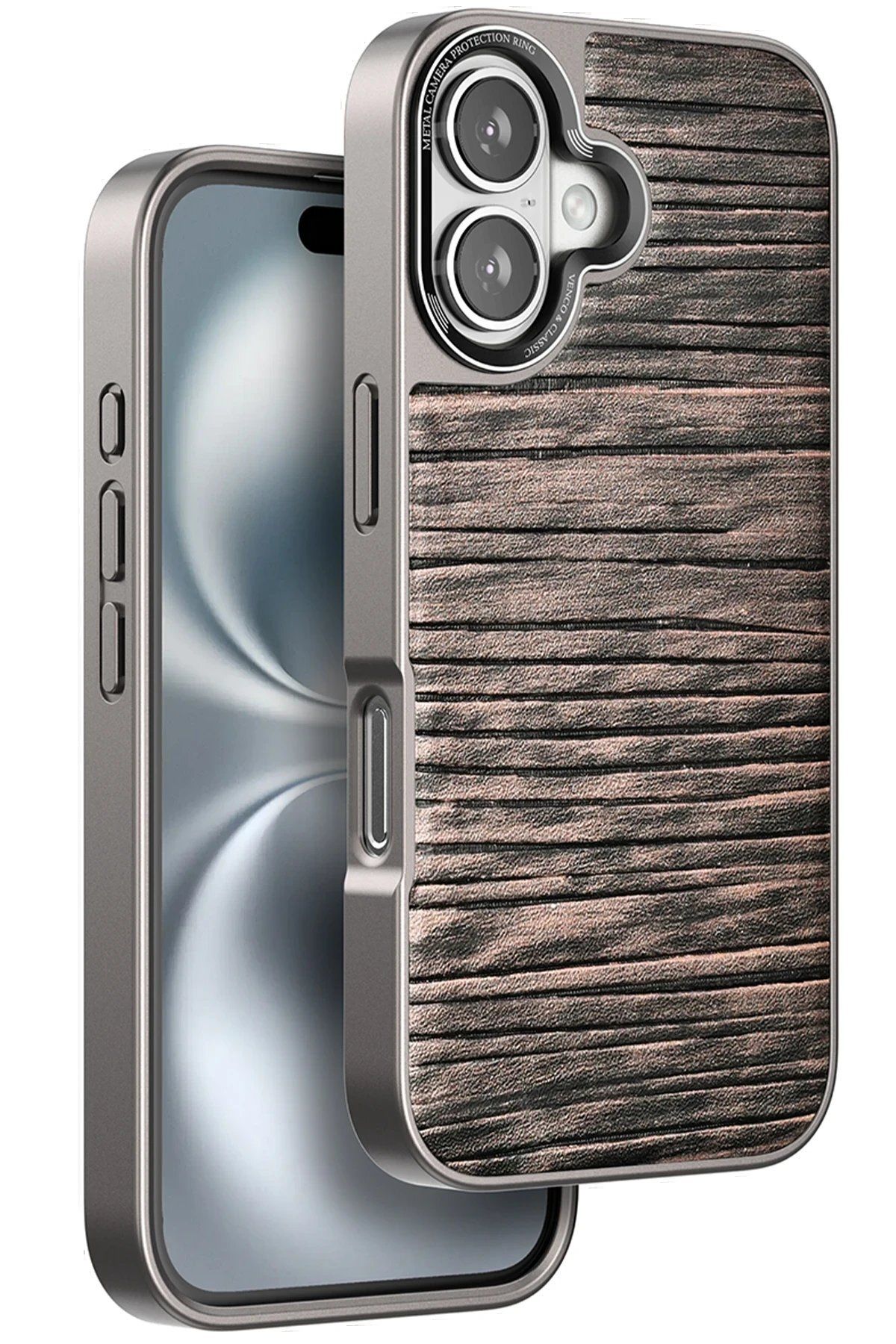 CepteToptan Venco iPhone 16 Wave Kapak - Kahverengi