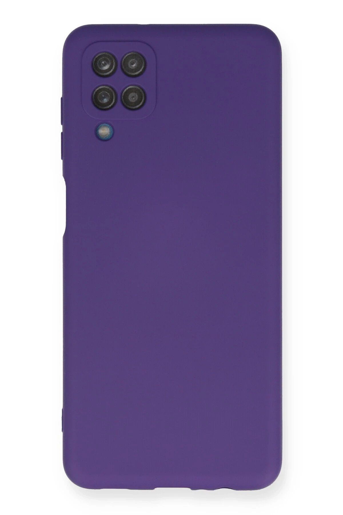 CepteToptan Newface Samsung Galaxy A12 Kılıf Nano içi Kadife Silikon - Mor