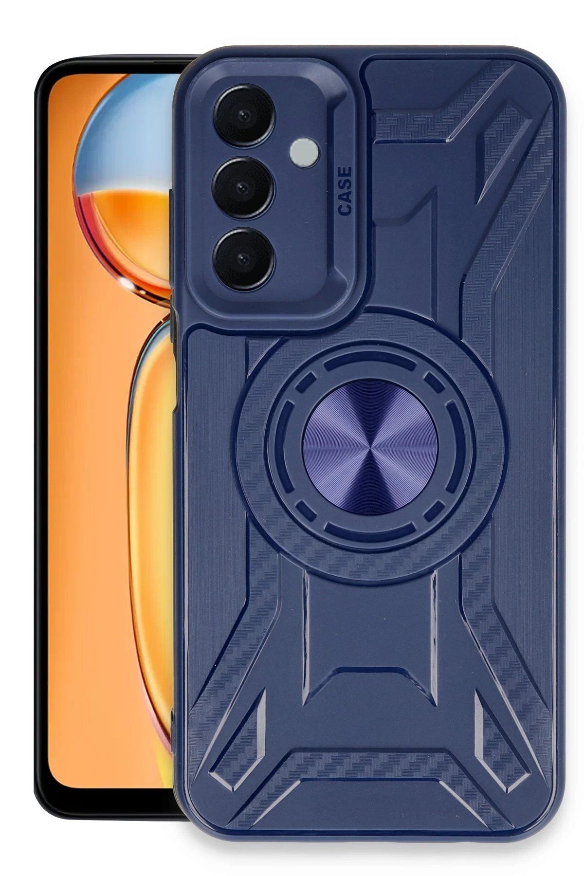CepteToptan Newface Samsung Galaxy A35 5G Kılıf Lincoln Silikon - Lacivert