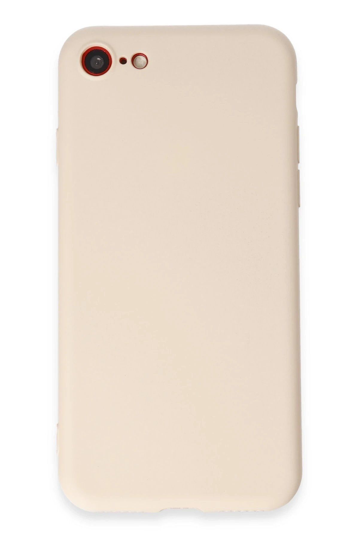 CepteToptan Newface iPhone 7 Kılıf First Silikon - Krem