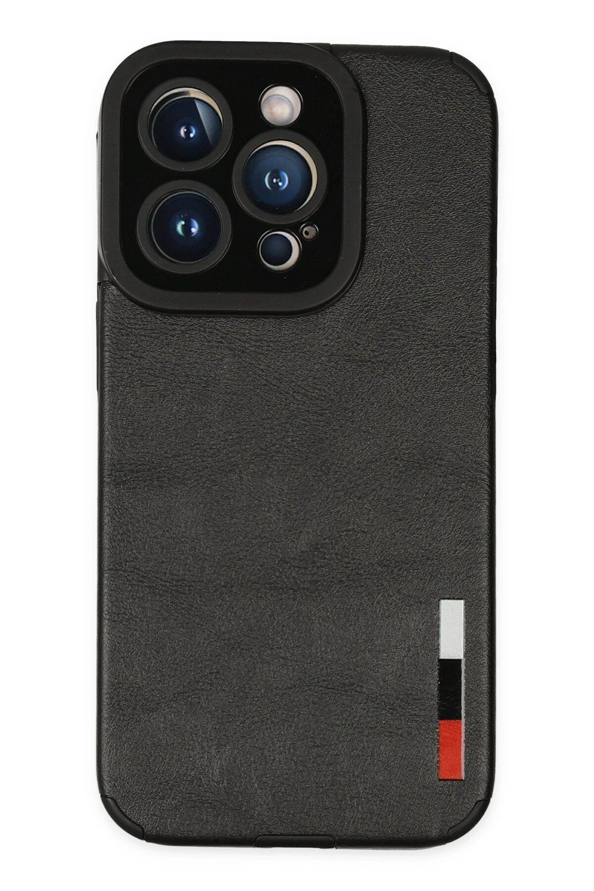 Toptan Bulurum Newface iPhone 14 Pro Kılıf Loop Deri Silikon - Siyah