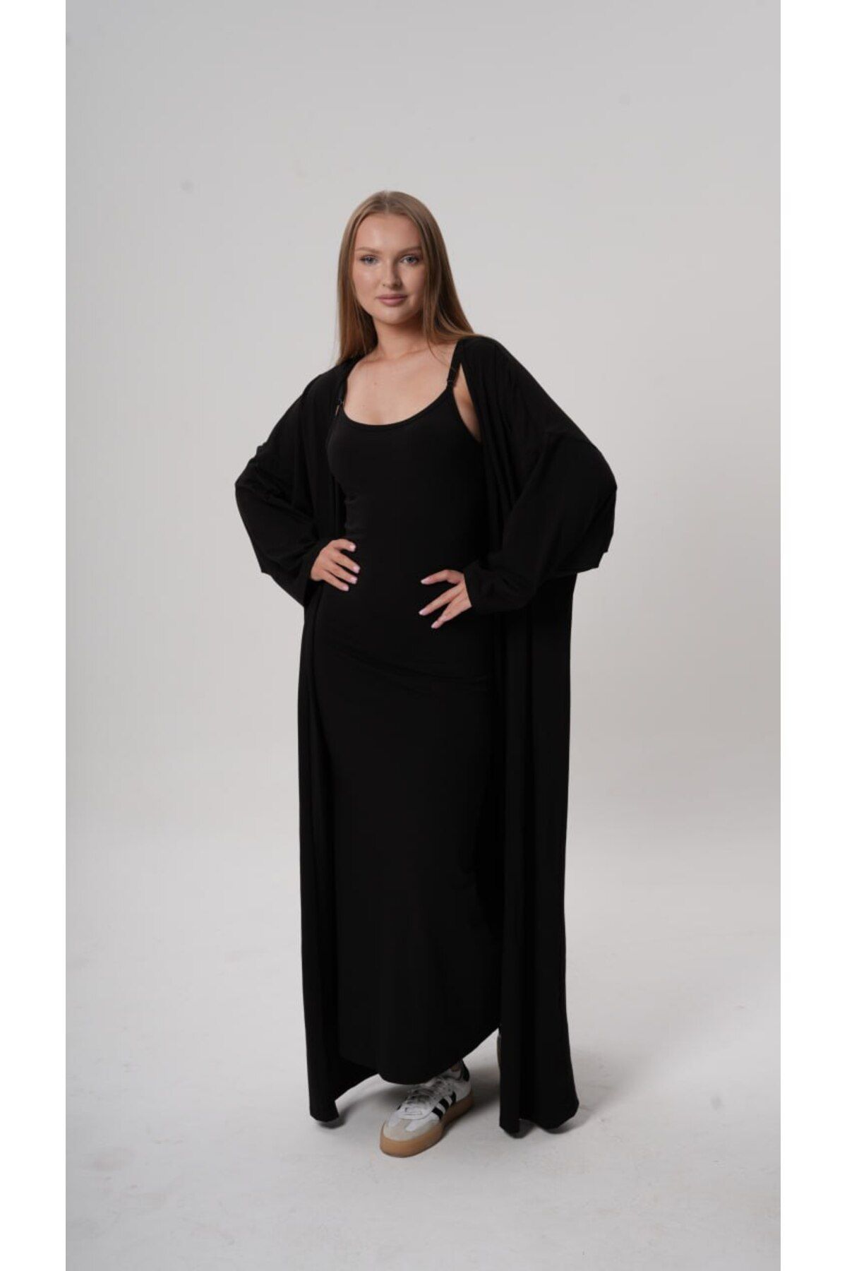 femmes fraiches Femmes Dolce Siyah Elbise Set