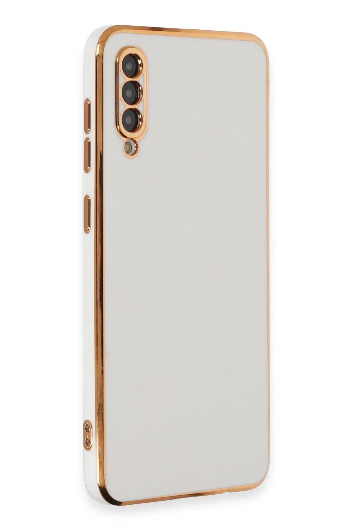 CepteToptan Newface Samsung Galaxy A50 Kılıf Volet Silikon - Beyaz