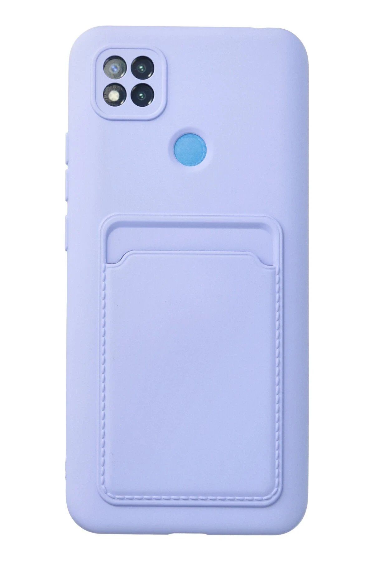 CepteToptan Newface Xiaomi Redmi 9C Kılıf Kelvin Kartvizitli Silikon - Lila