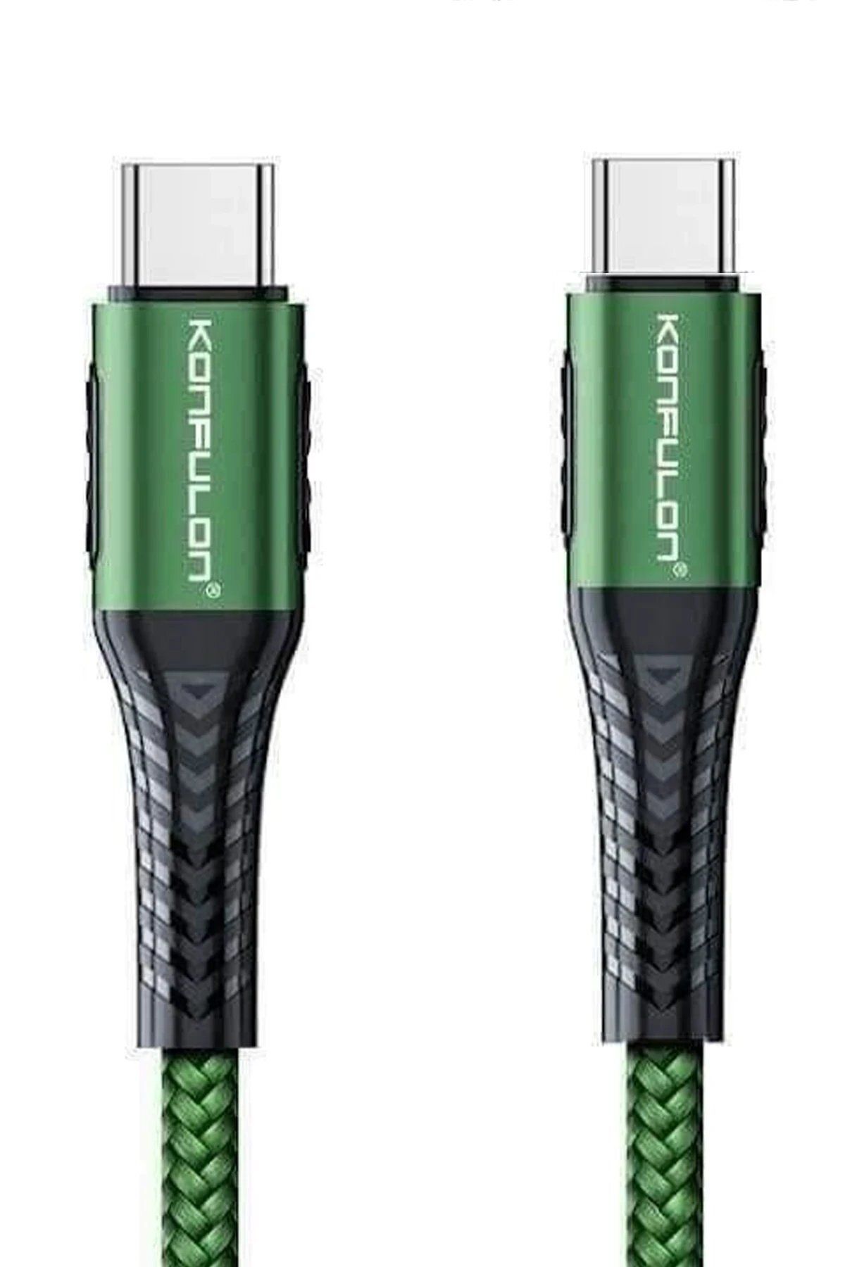 CepteToptan DC43 Type-C to Type-C 1M Örgü 60W Hızlı Şarj Kablo - Yeşil