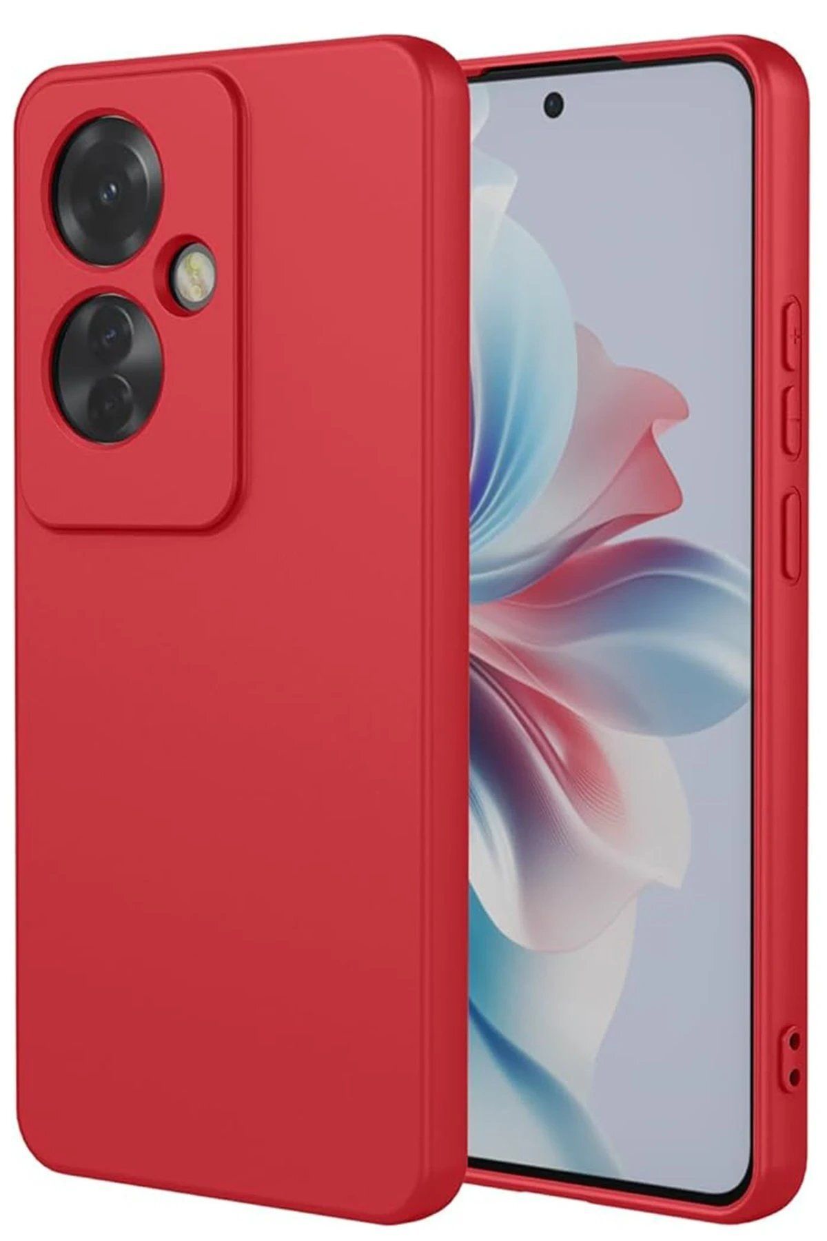 CepteToptan Newface Oppo Reno 11F Kılıf First Silikon - Kırmızı