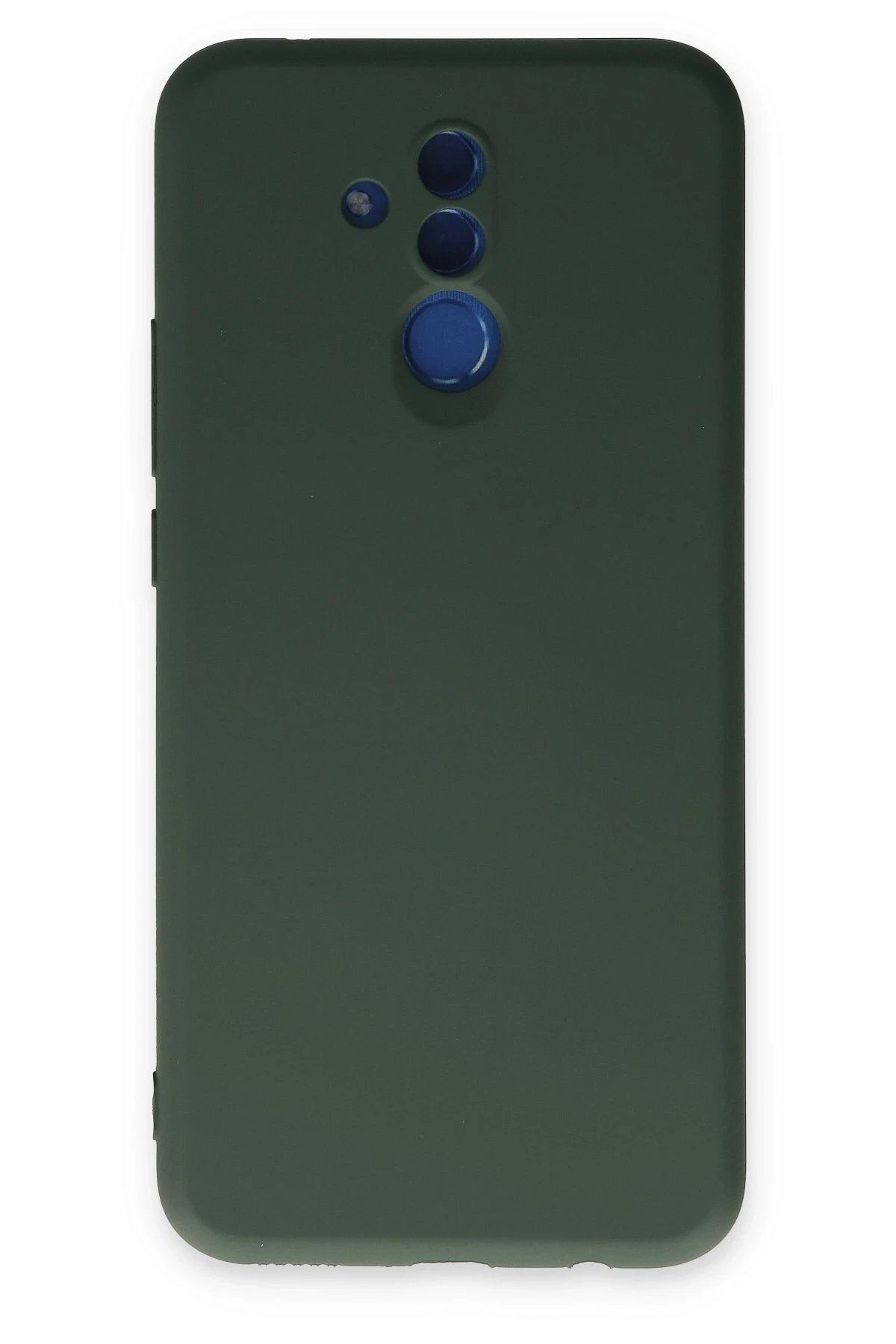 CepteToptan Newface Huawei Mate 20 Lite Kılıf Nano içi Kadife Silikon - Koyu Yeşil