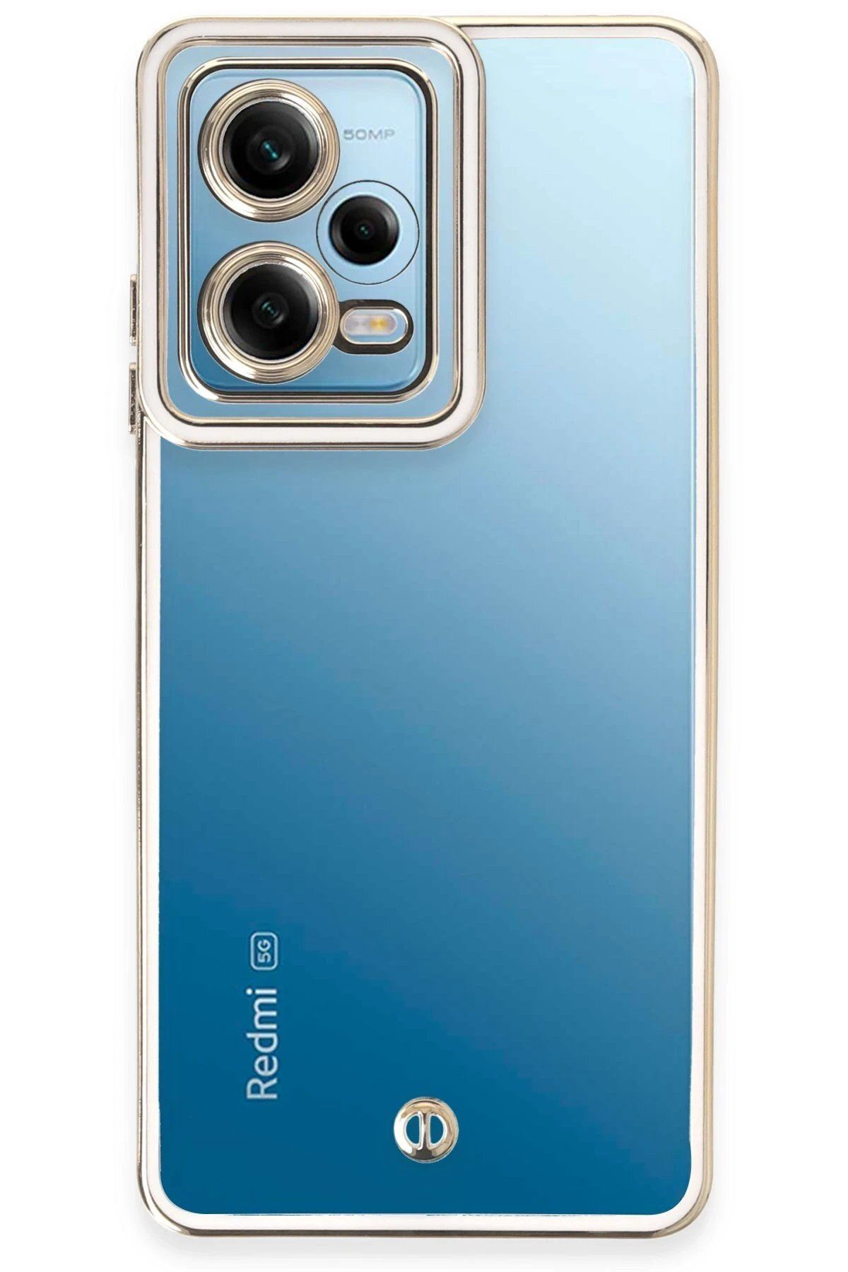 ENEFENDİ Newface Xiaomi Redmi Note 12 5G Kılıf Liva Lens Silikon - Beyaz