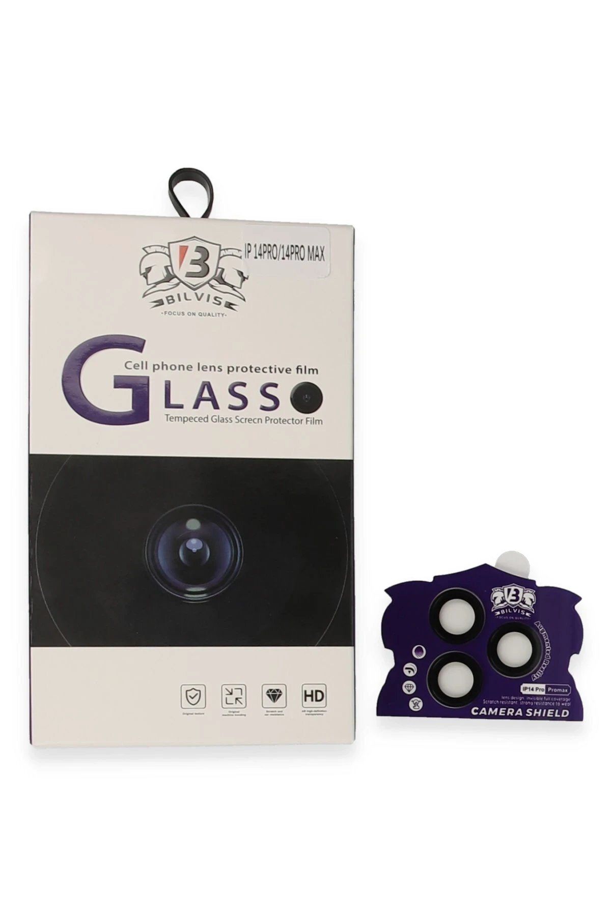 CepteToptan Newface iPhone 14 Pro Max Bilvis Titan Kamera Lens - Siyah