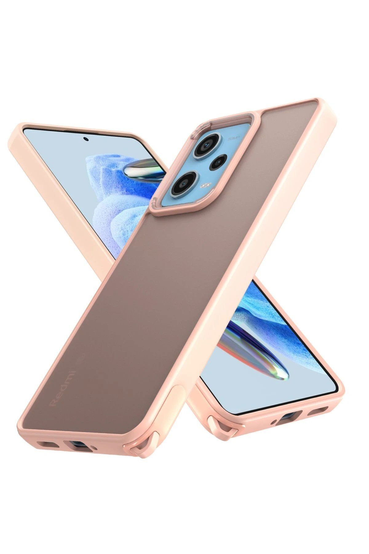 Toptan Bulurum Newface Xiaomi Redmi 13 4G Kılıf Elegant Kapak - Pudra