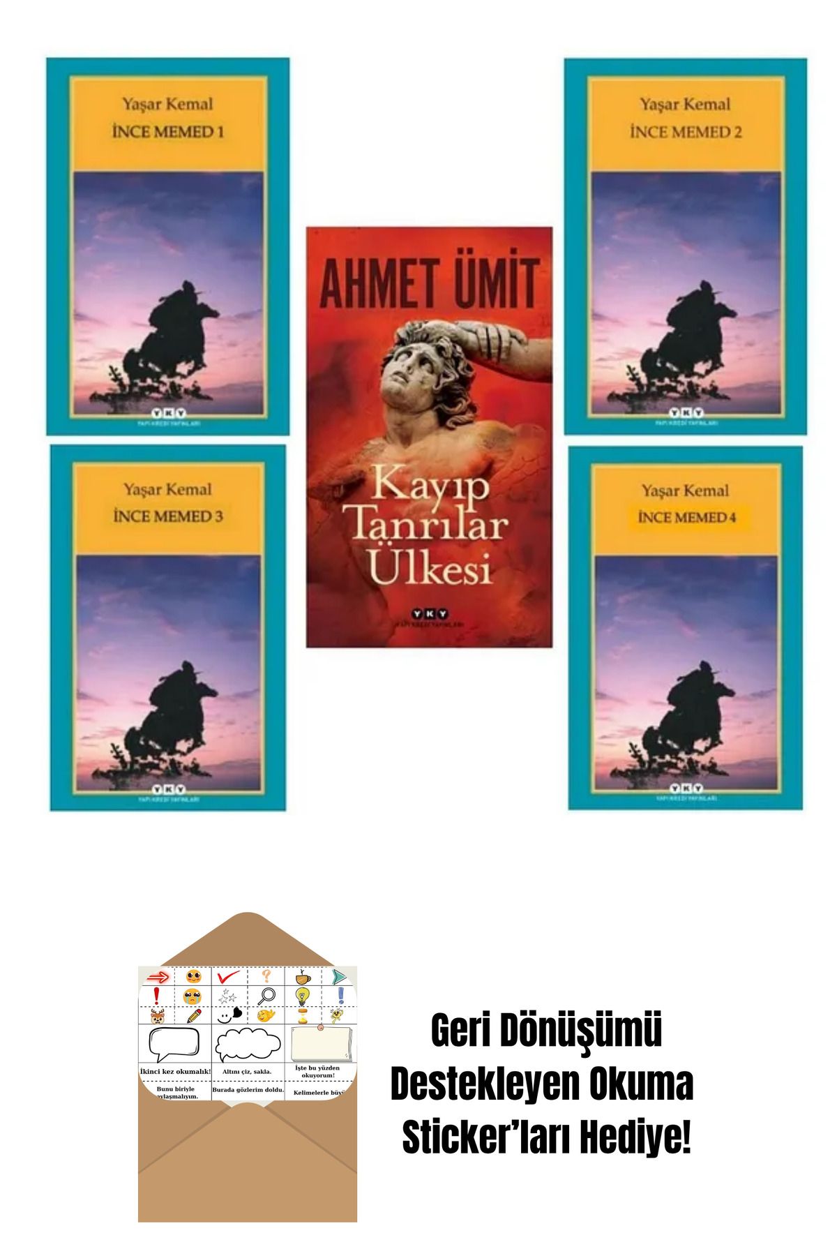 Yapı Kredi Yayınları Ahmet Ümit 5 Kitap Set + Okuma Sticker'ları