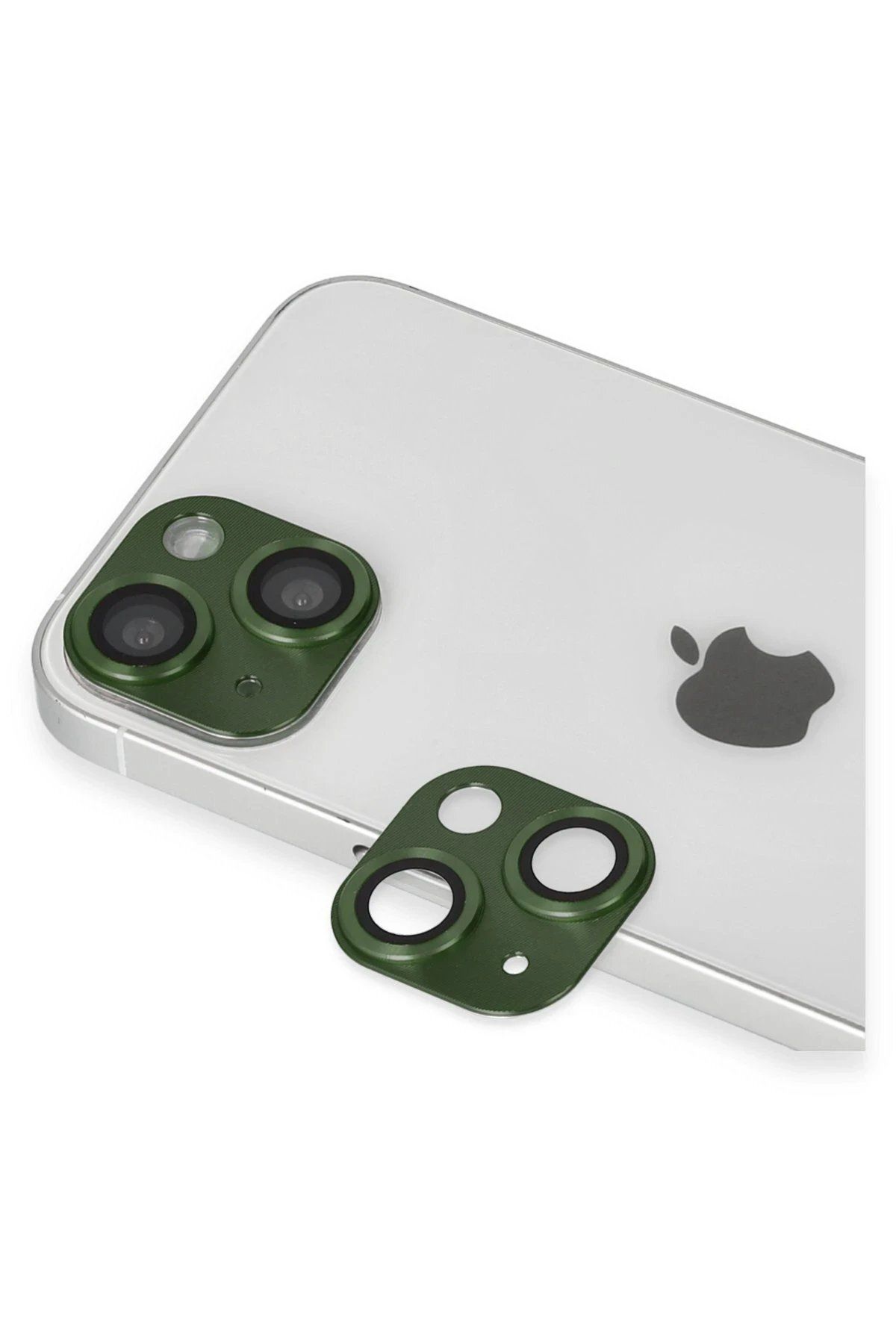 CepteToptan Newface iPhone 13 Pers Alüminyum Kamera Lens - Yeşil