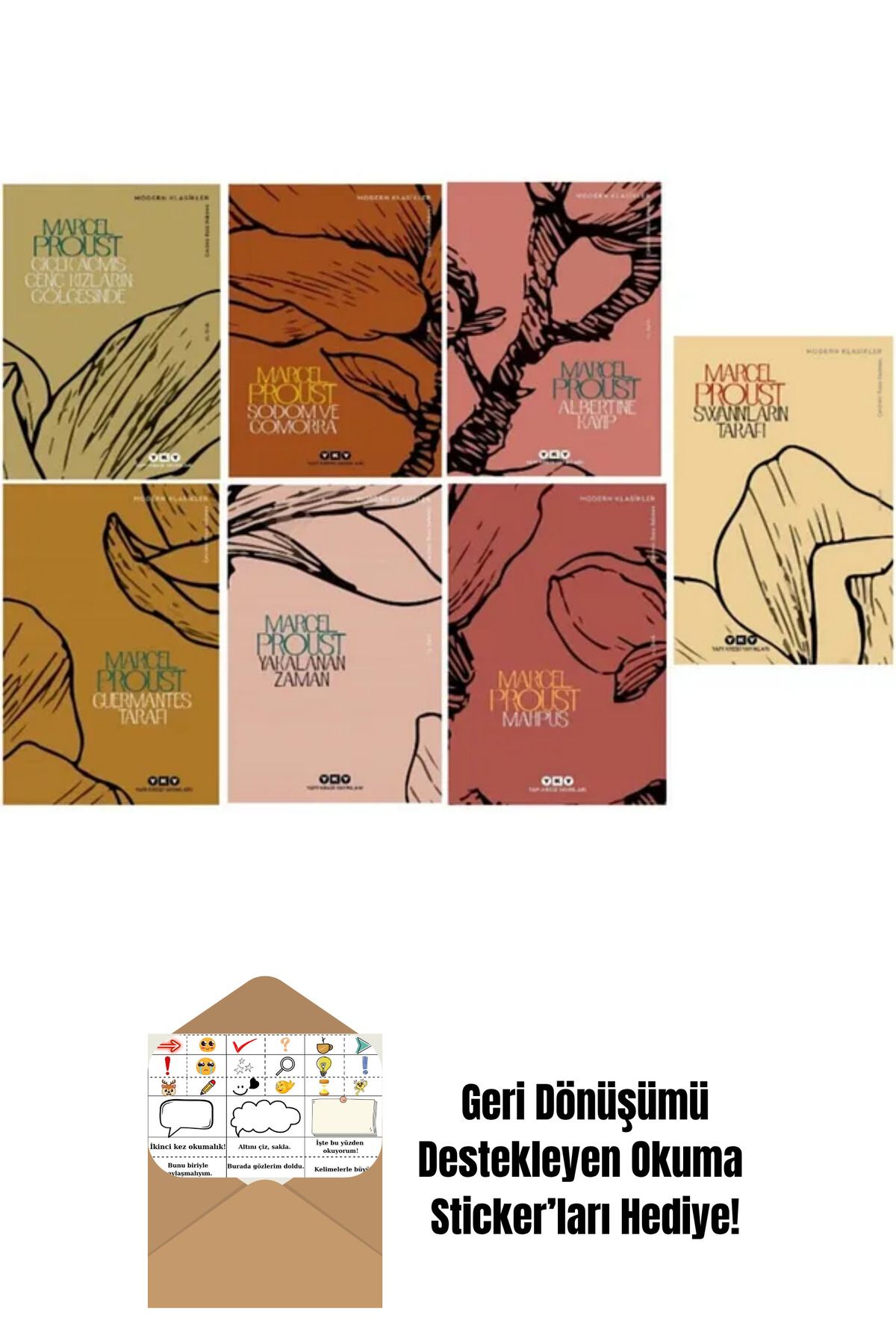 Yapı Kredi Yayınları Hareketli Büyüyorum Serisi 8 Kitap + Okuma Sticker'ları