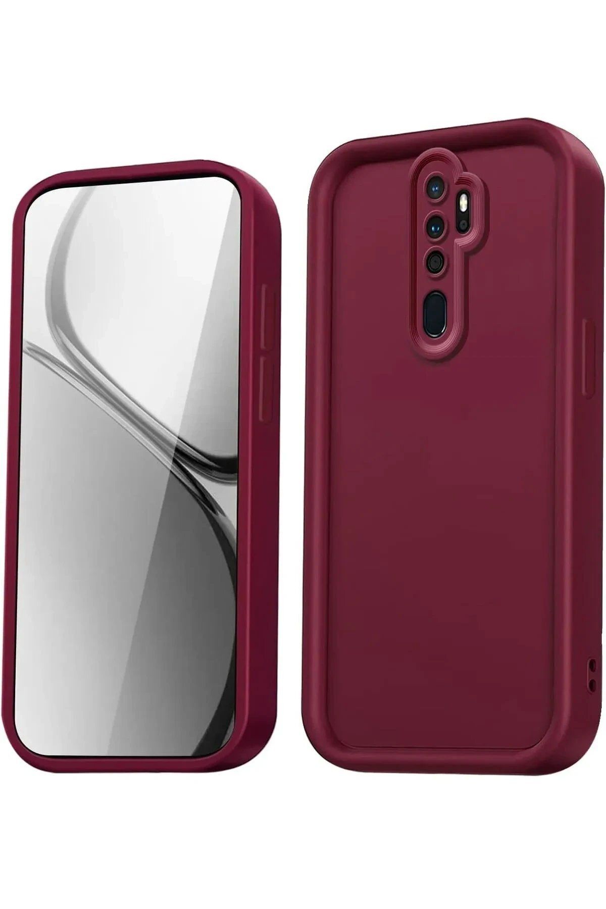 CepteToptan Newface Xiaomi Redmi Note 8 Pro Kılıf Viera Silikon - Bordo