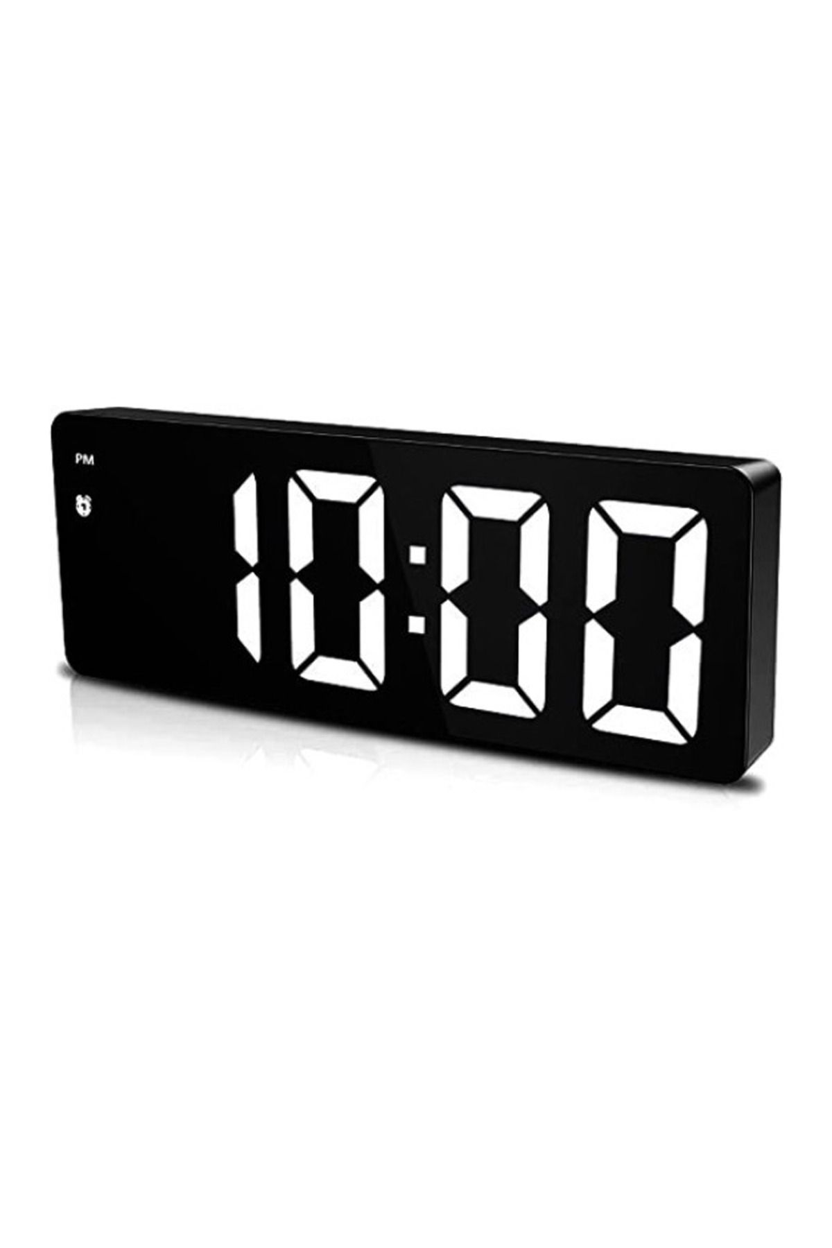 Elioure HD LED Ekranlı Aynalı Saat, Termometre ve Alarm Özellikli Dijital Masa Saati