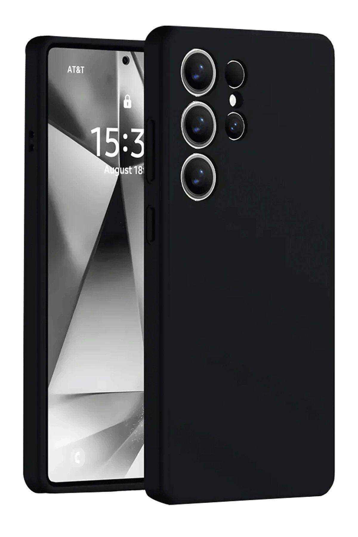 BIGBOYCL Samsung Galaxy S25 Ultra Kılıf Nano içi Kadife Silikon - Siyah – Darbe Koruma