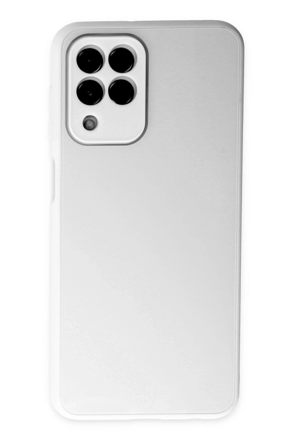 CepteToptan Newface Samsung Galaxy M33 Kılıf Glass Kapak - Beyaz