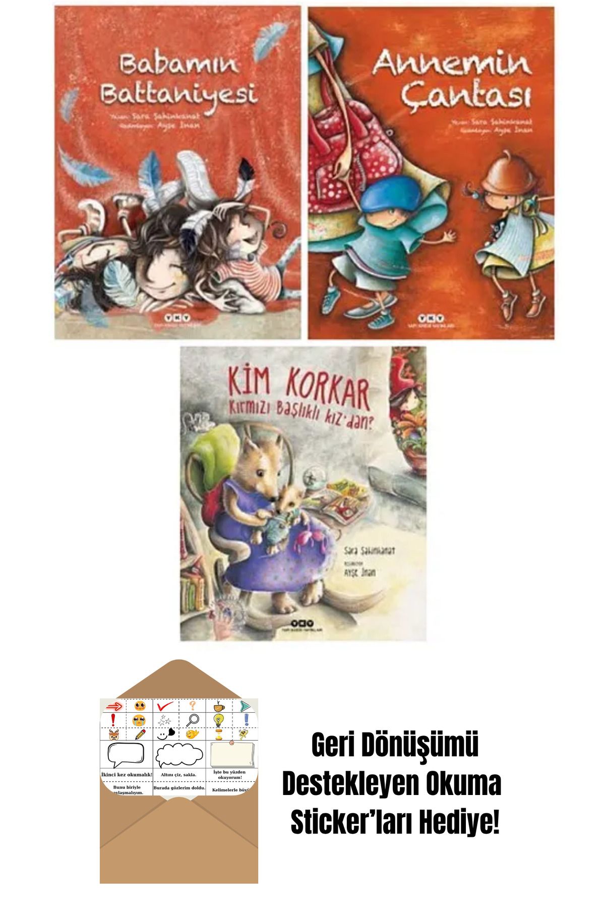 Yapı Kredi Yayınları Sara Şahinkanat 3'lü Resimli Hikaye Seti + Okuma Sticker'ları