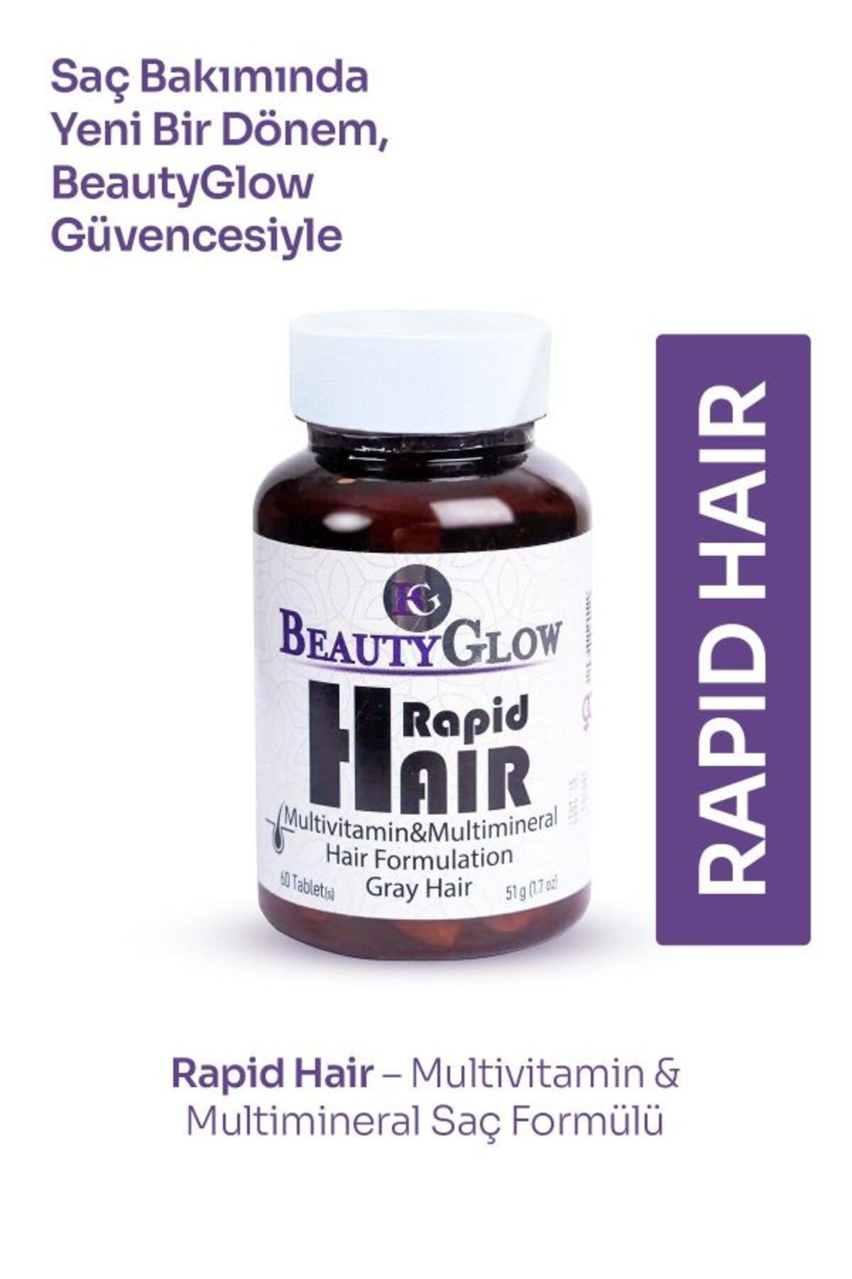 BEAUTYGLOW Rapid Hair – Multivitamin & Multimineral Saç Formülü