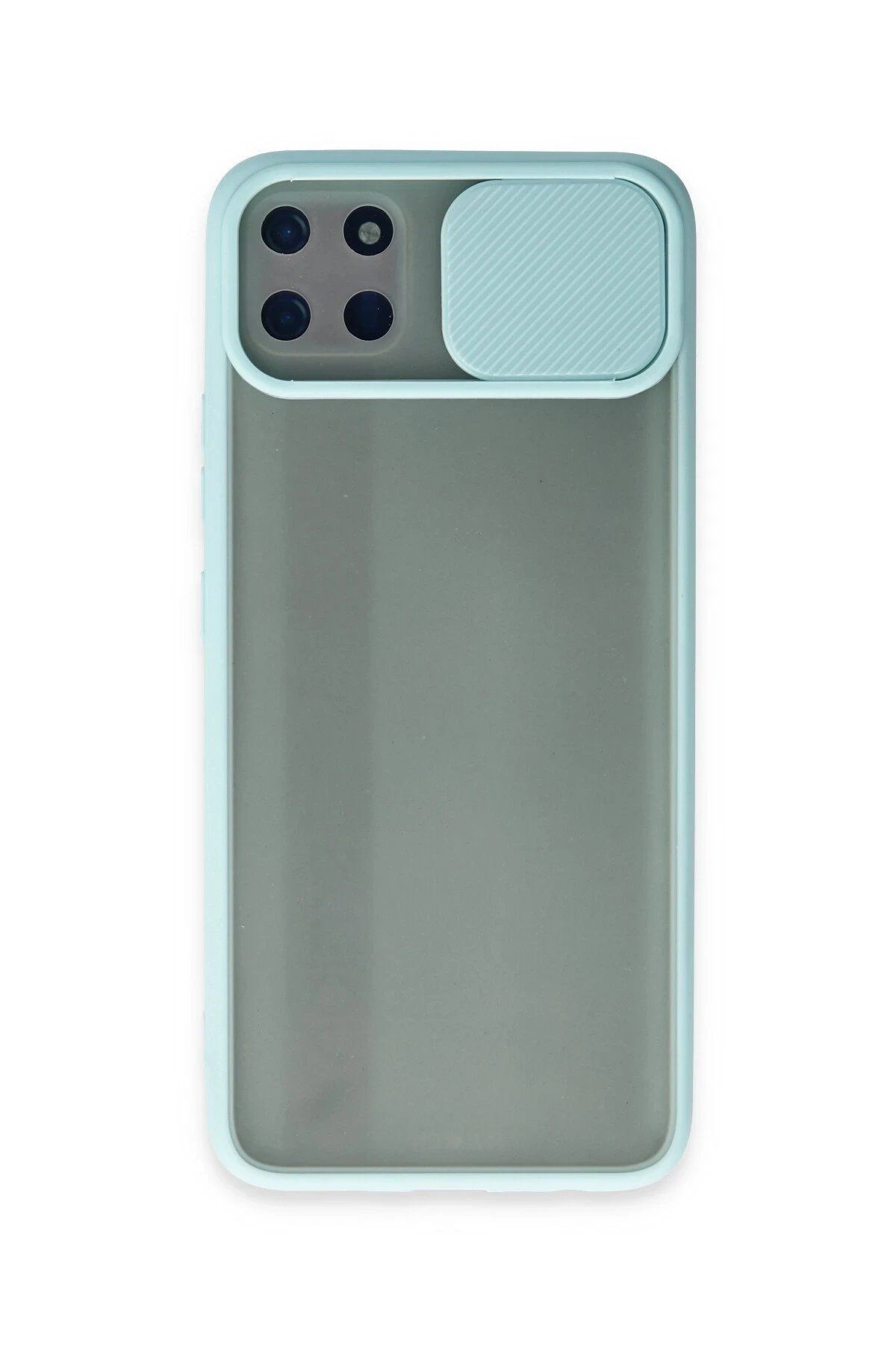CepteToptan Newface Realme C11 Kılıf Palm Buzlu Kamera Sürgülü Silikon - Turkuaz