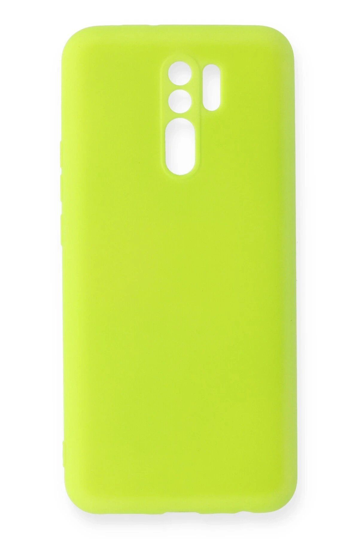 CepteToptan Newface Xiaomi Redmi 9 Kılıf Nano içi Kadife Silikon - Sarı
