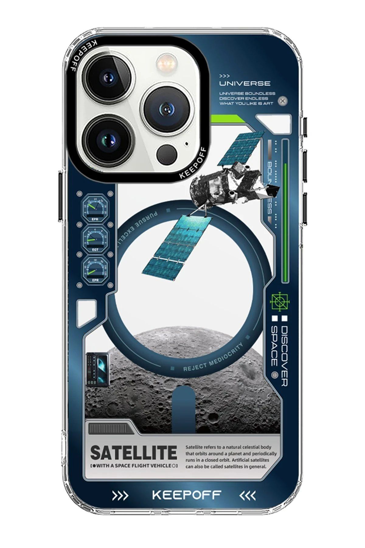 CepteToptan Keep Off iPhone 15 Pro Aerospace Magsafe Kapak - Satellite