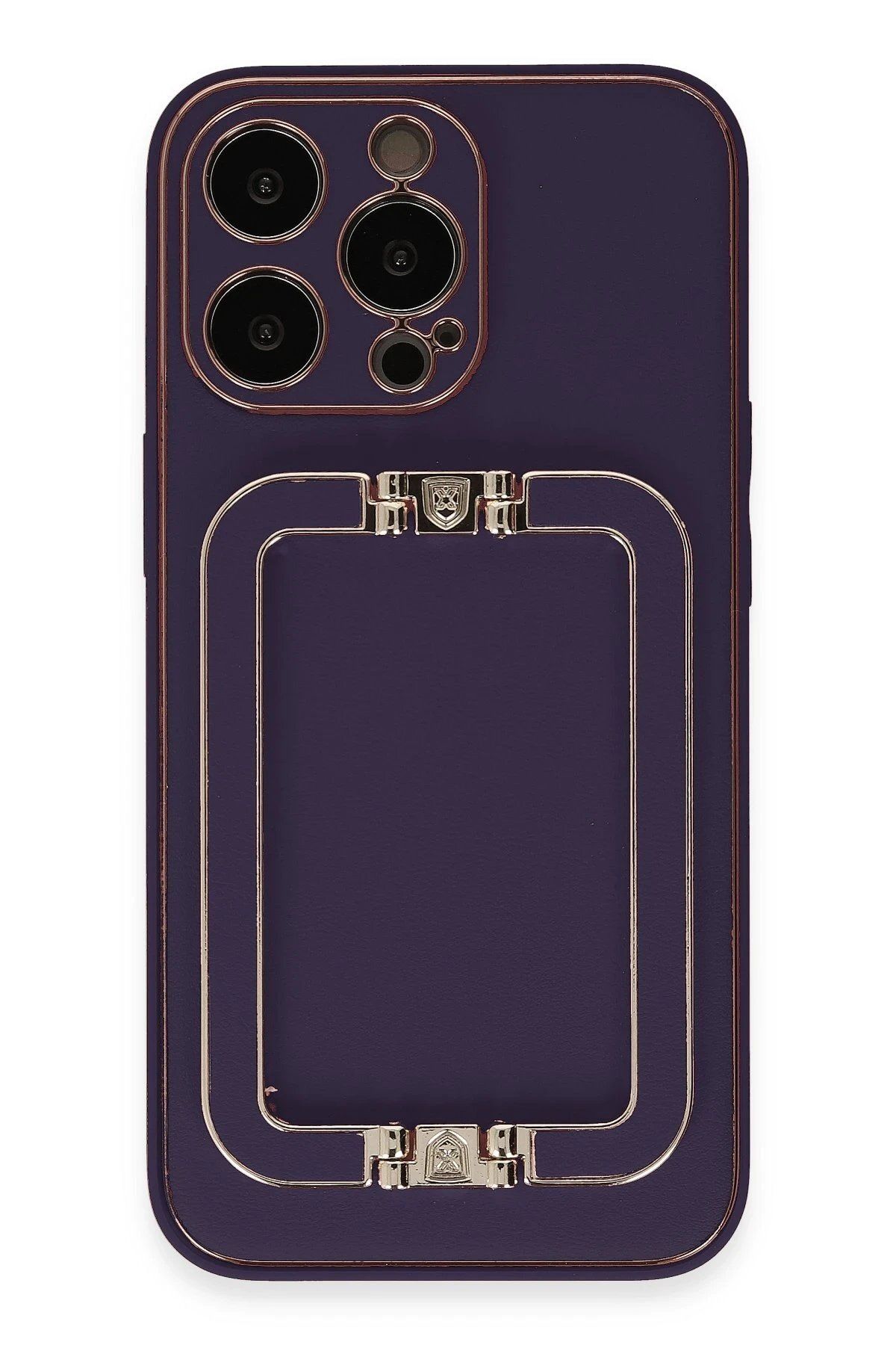 CepteToptan Newface iPhone 13 Pro Max Kılıf Coco Elit Kapak - Derin Mor