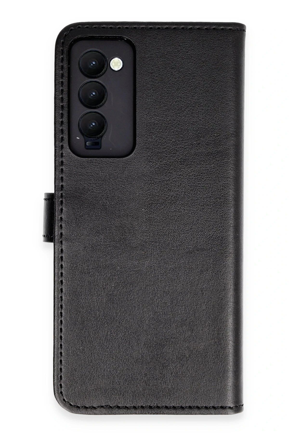 CepteToptan Newface Tecno Camon 18 Kılıf Trend S Plus Kapaklı Kılıf - Siyah