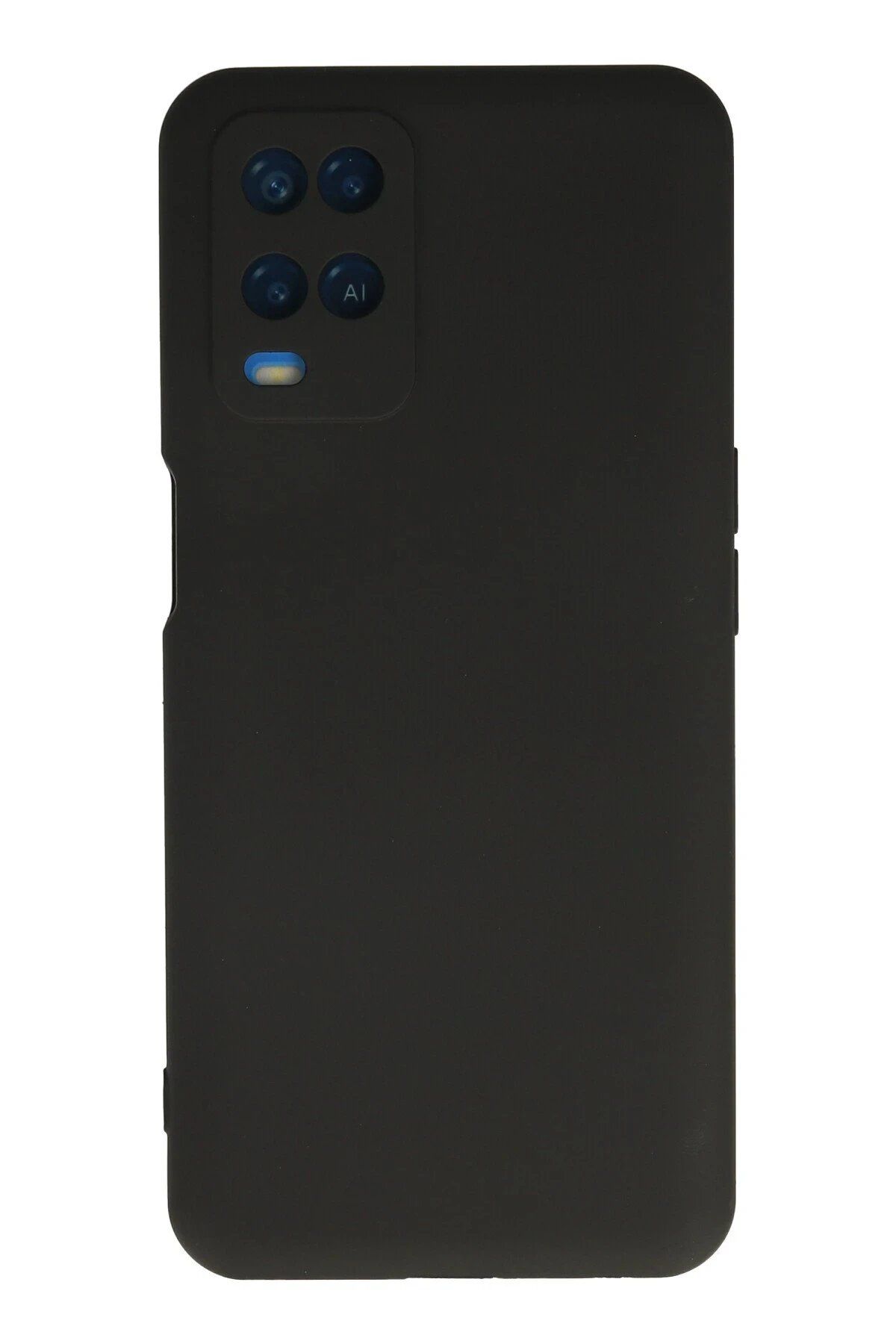 CepteToptan Newface Oppo A54 4G Kılıf Nano içi Kadife Silikon - Siyah