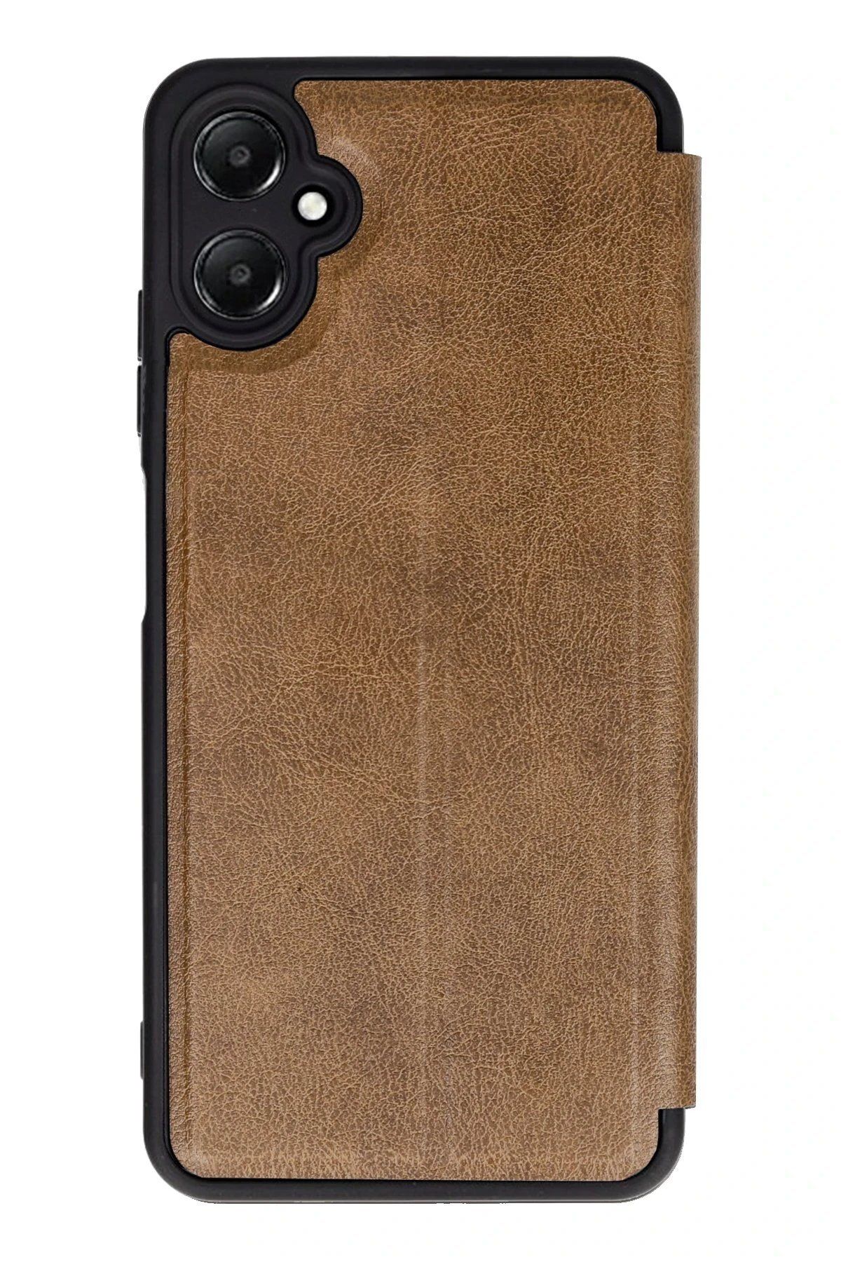 CepteToptan Newface Samsung Galaxy A05 Kılıf Flip Cover - Taba