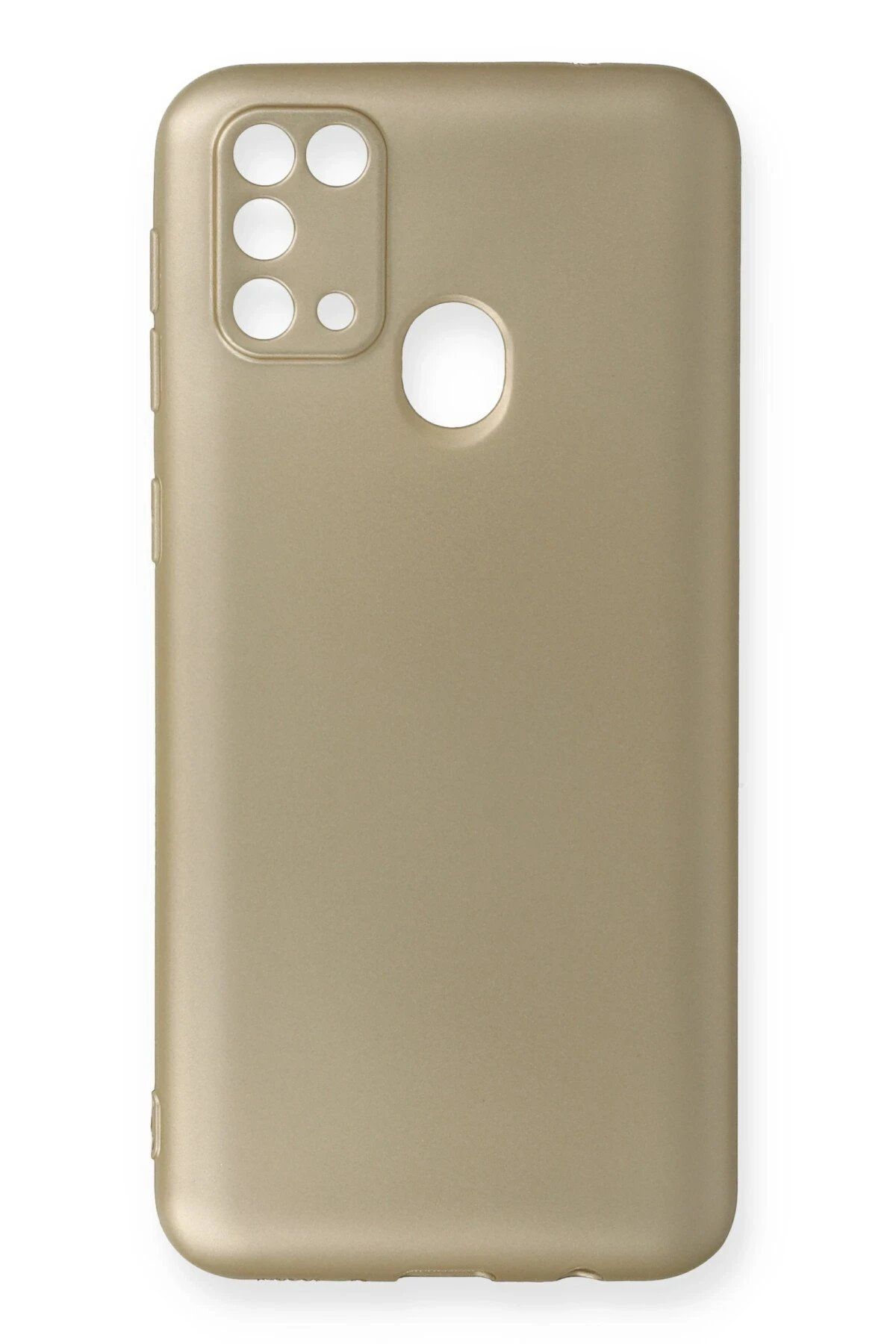 CepteToptan Newface Samsung Galaxy M31 Kılıf First Silikon - Gold