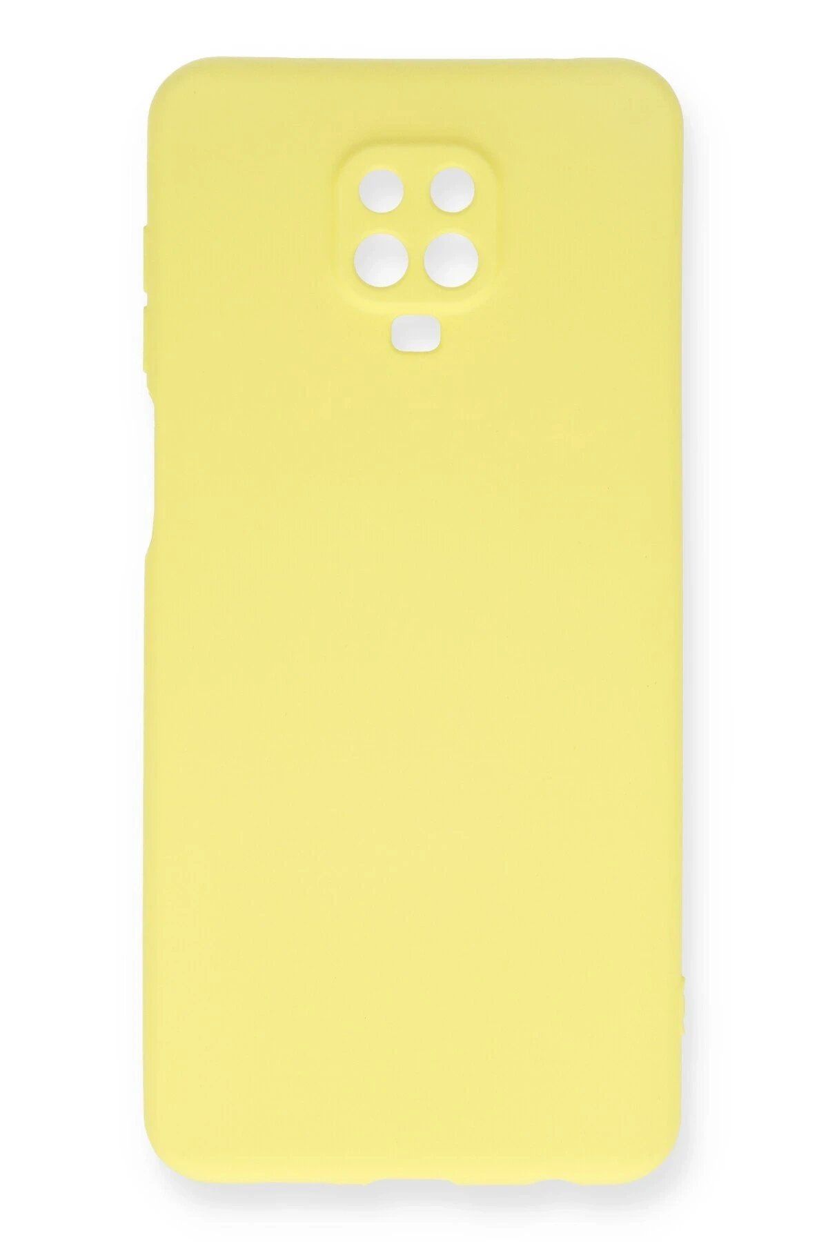 CepteToptan Newface Xiaomi Redmi Note 9 Pro Kılıf Nano içi Kadife Silikon - Sarı