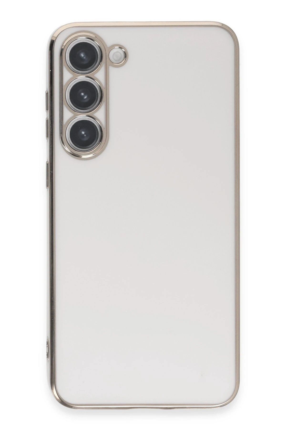 CepteToptan Newface Samsung Galaxy S23 Kılıf Volet Silikon - Beyaz