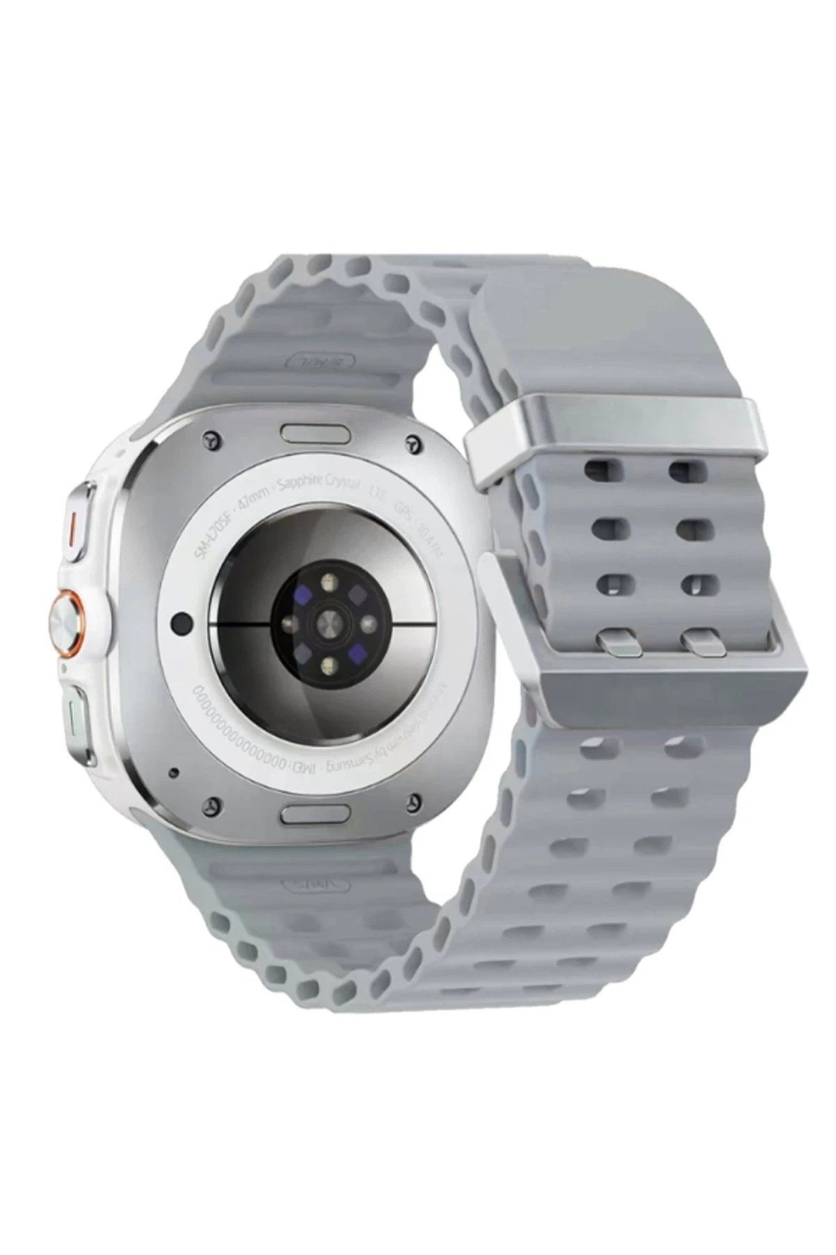 CepteToptan Newface Watch 7 Ultra KR417 Rug Silikon Kordon - Gri