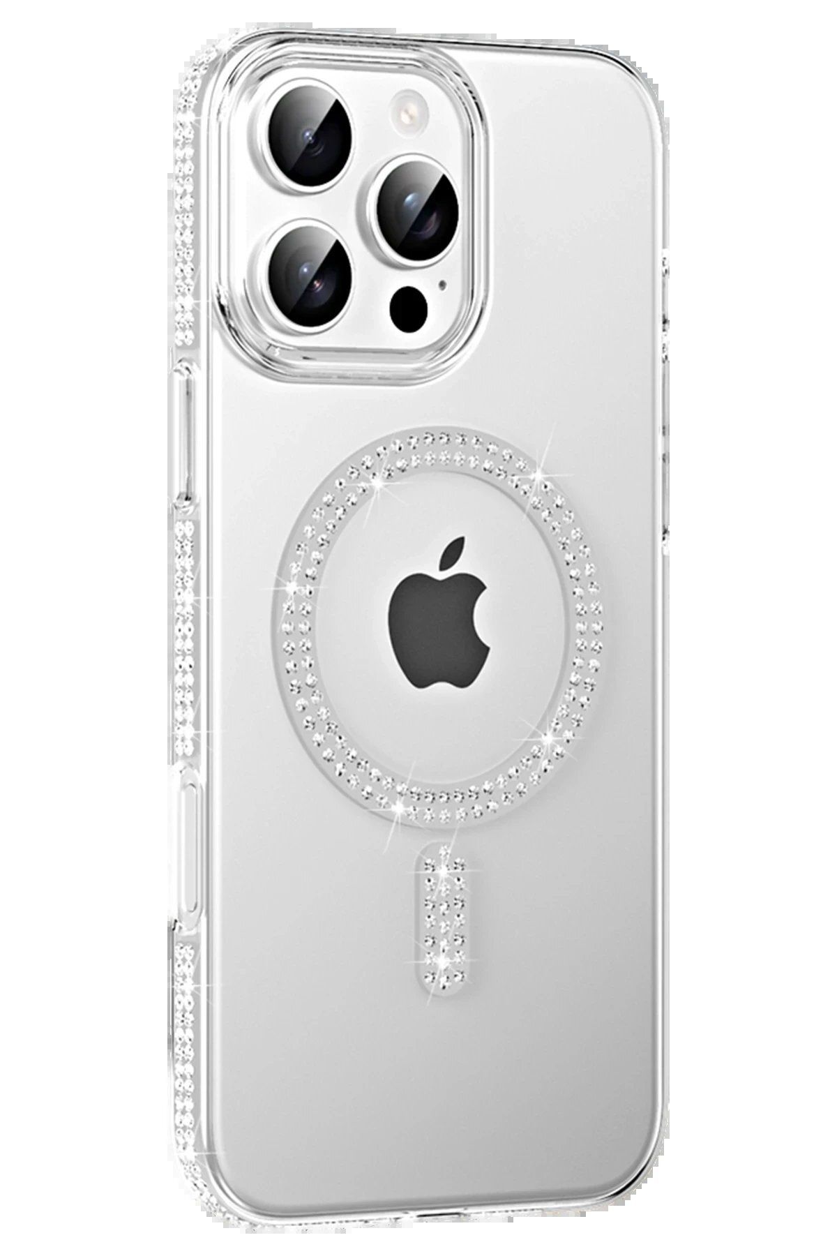 CepteToptan Joko Apple iPhone 16 Pro Move Taşlı Magsafe Kapak - Natural Grey